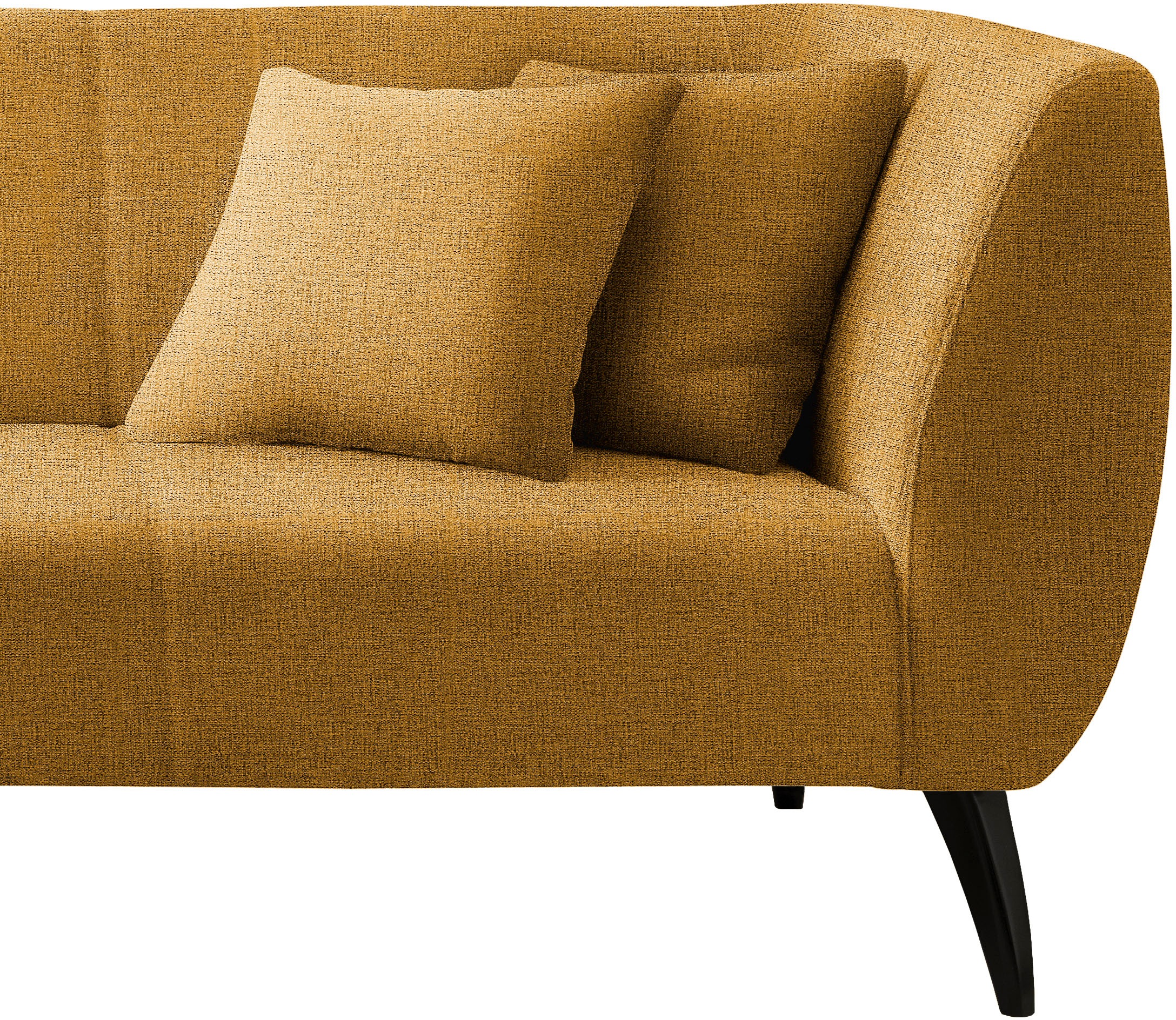 INOSIGN Ecksofa »Colori L-Form«, Holzfussfarbe wählbar, inkl. 4x Zierkissen