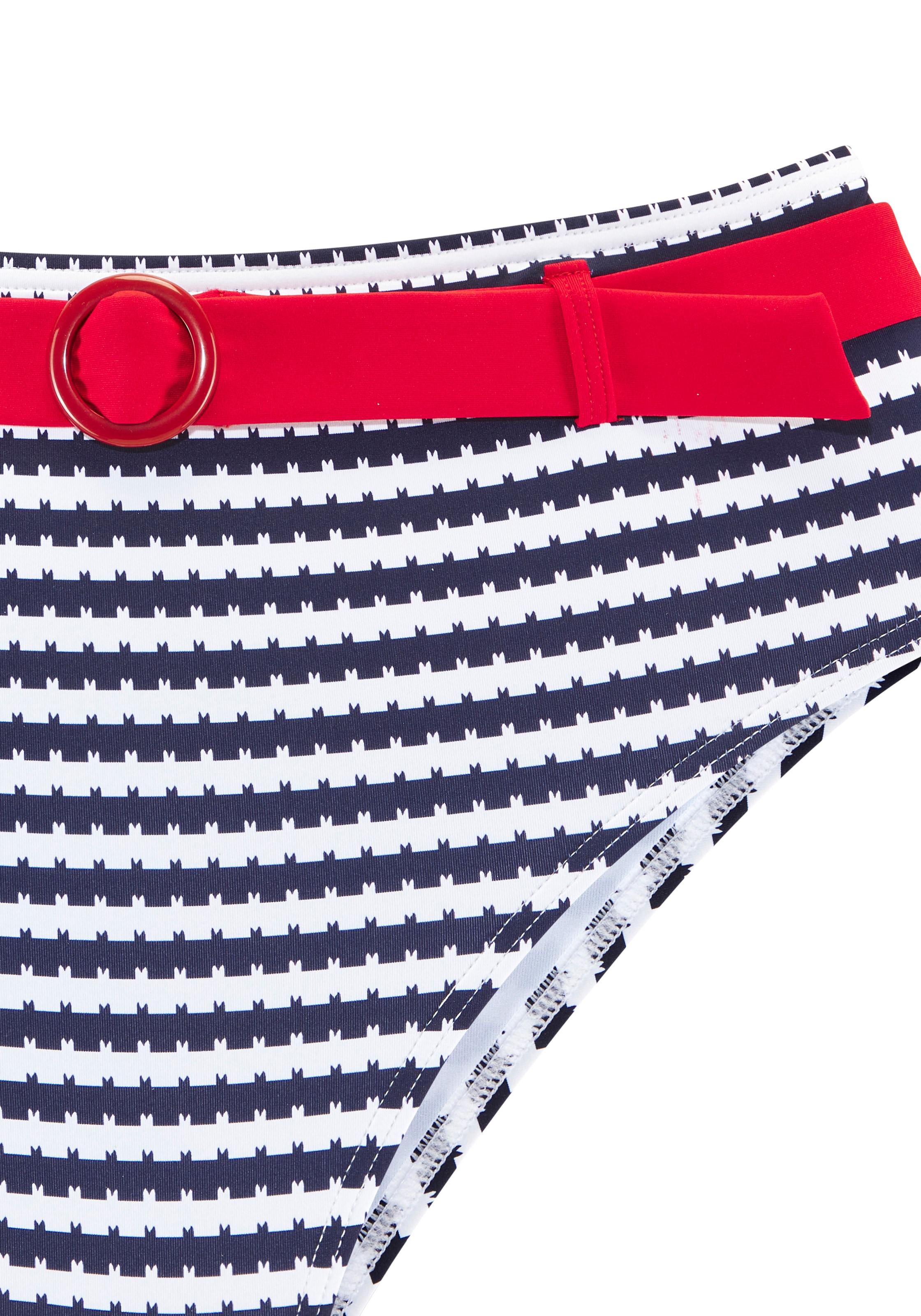 s.Oliver Pantalon de bikini taille haute »Elain« mit Gürtel und Zierring