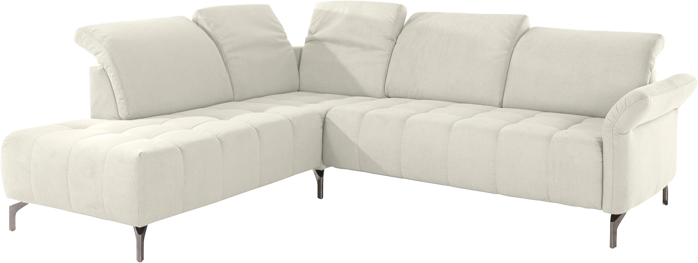 INOSIGN Ecksofa »Fresh L-Form«, Federkern, wahlweise Kopfteilverstellung und motorischer Vorziehsitz