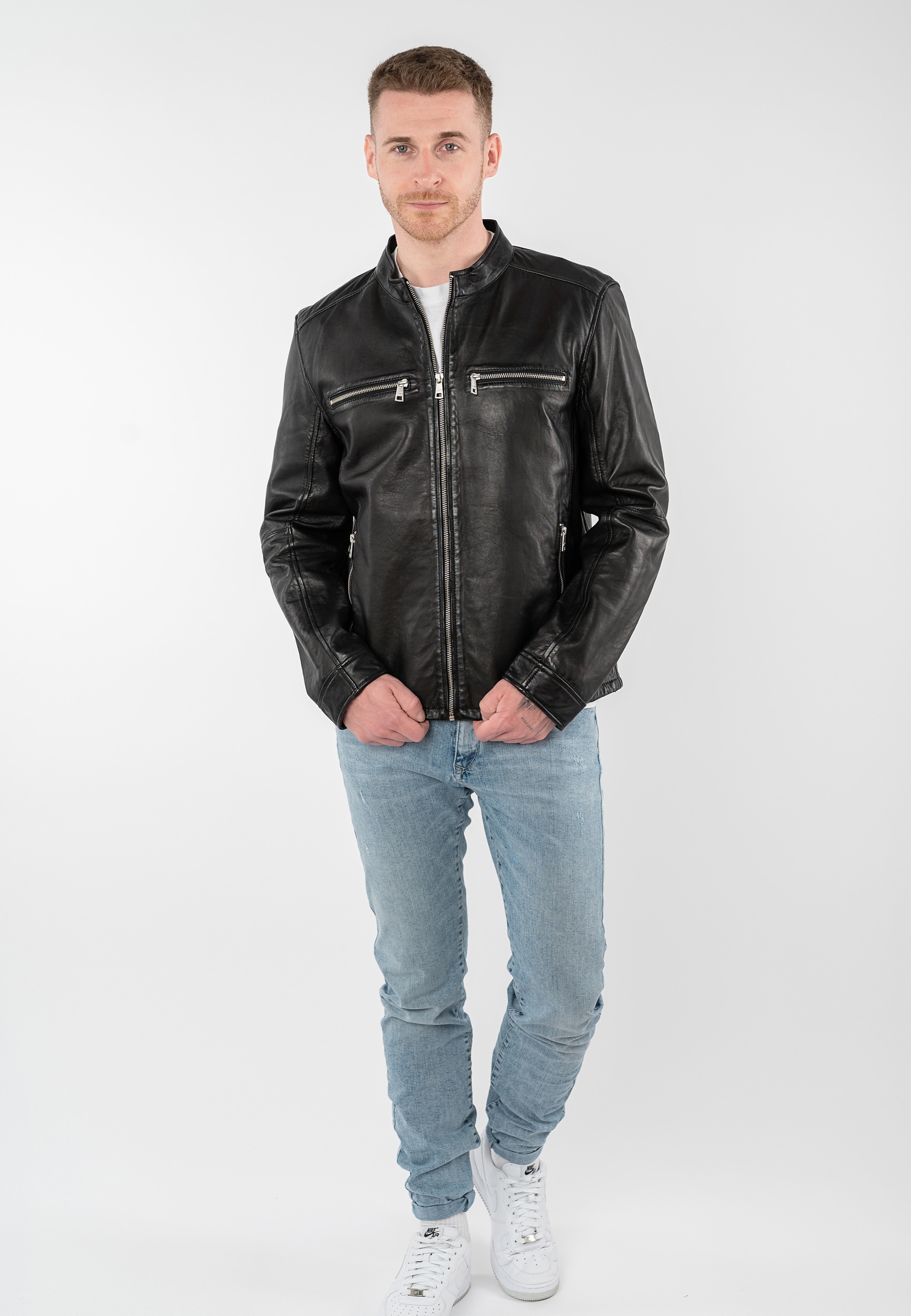 Mauritius Lederjacke »MMBounto« mit Stehkragen