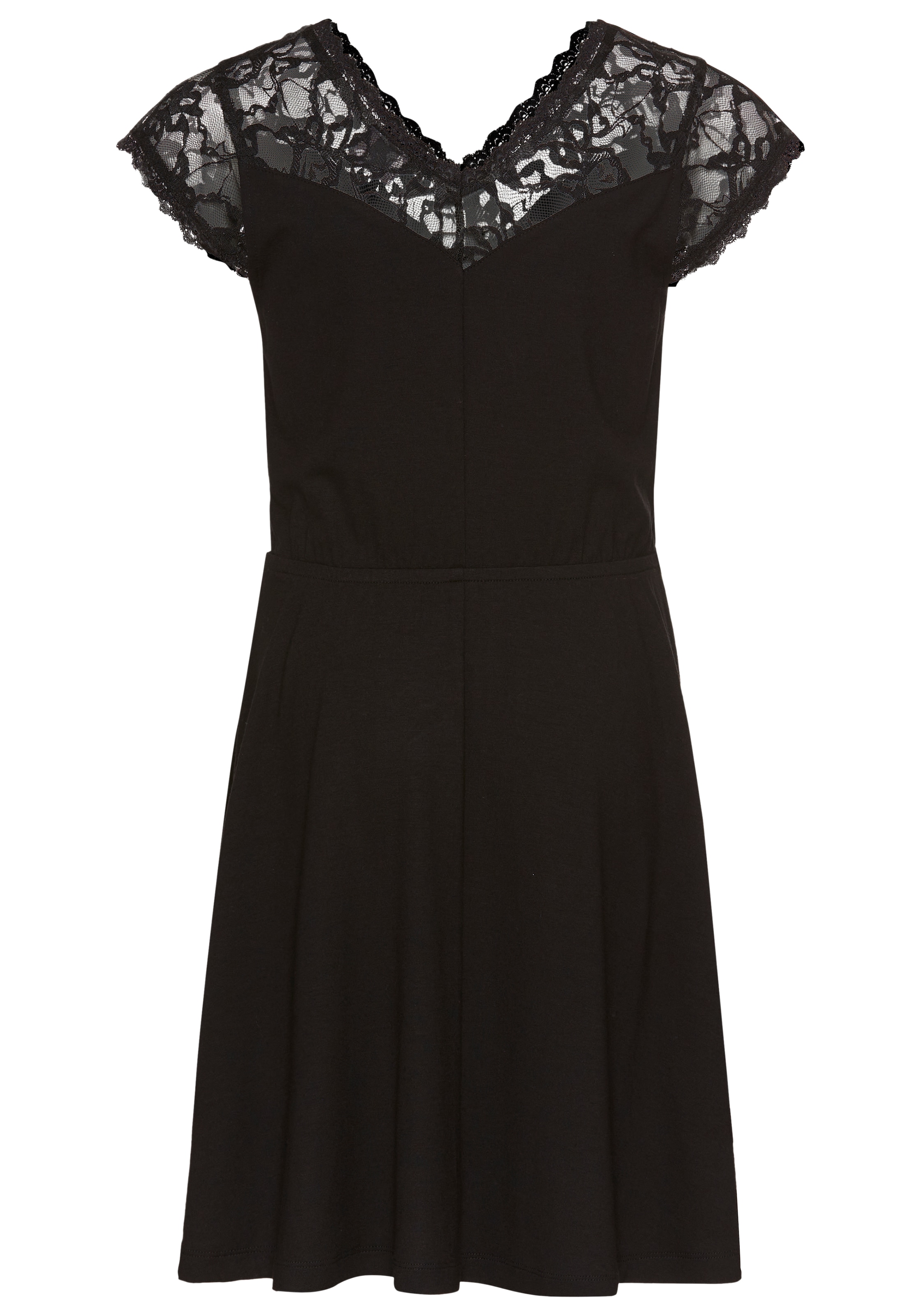 KIDSWORLD Jerseykleid »Viskose-Kleid mit Spitze«, Schöne Spitzen-Ausschitt
