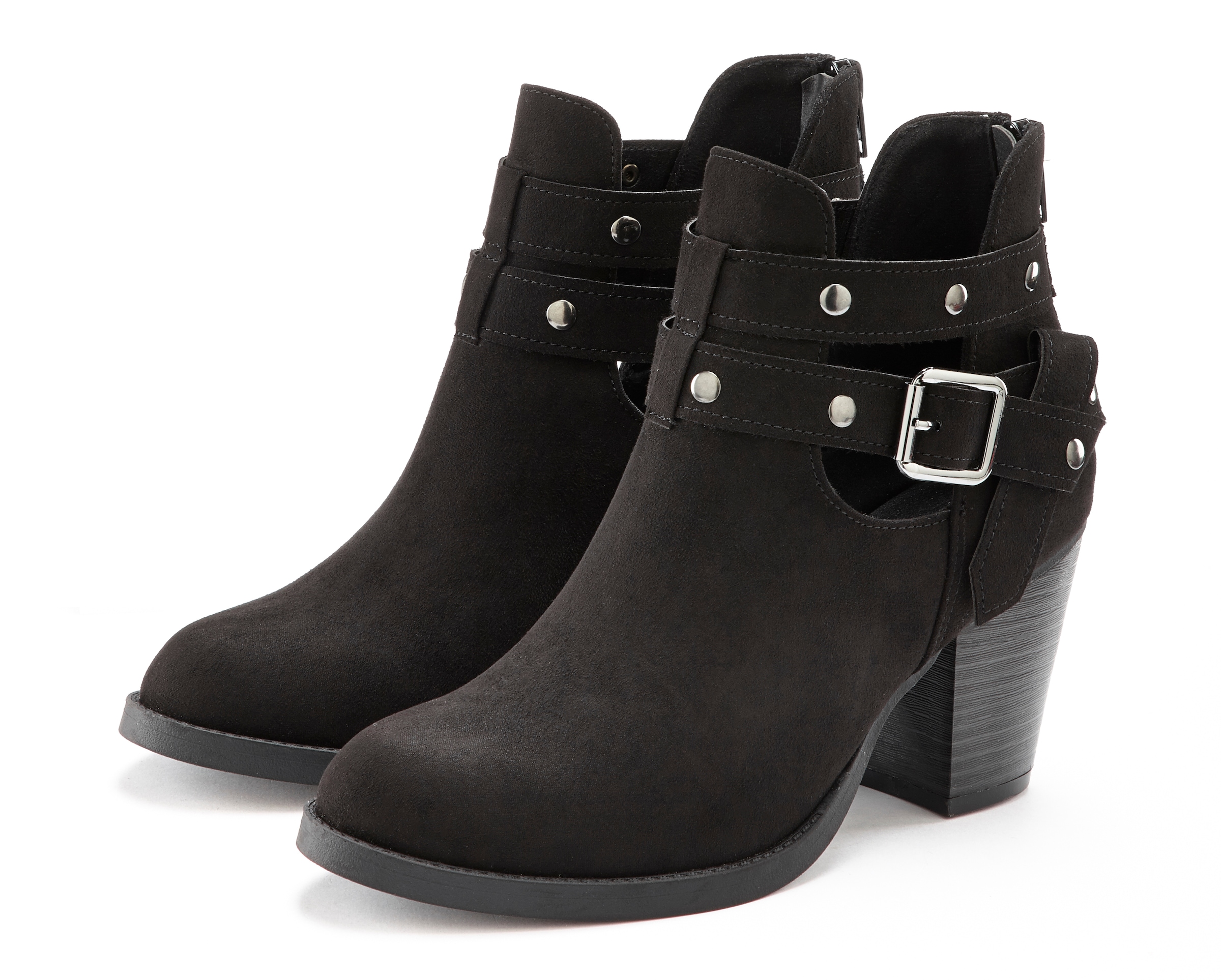 Image of LASCANA Cowboy Stiefelette Cowboy Boots, Western Stiefelette, Ankleboots mit Zierschnalle VEGAN