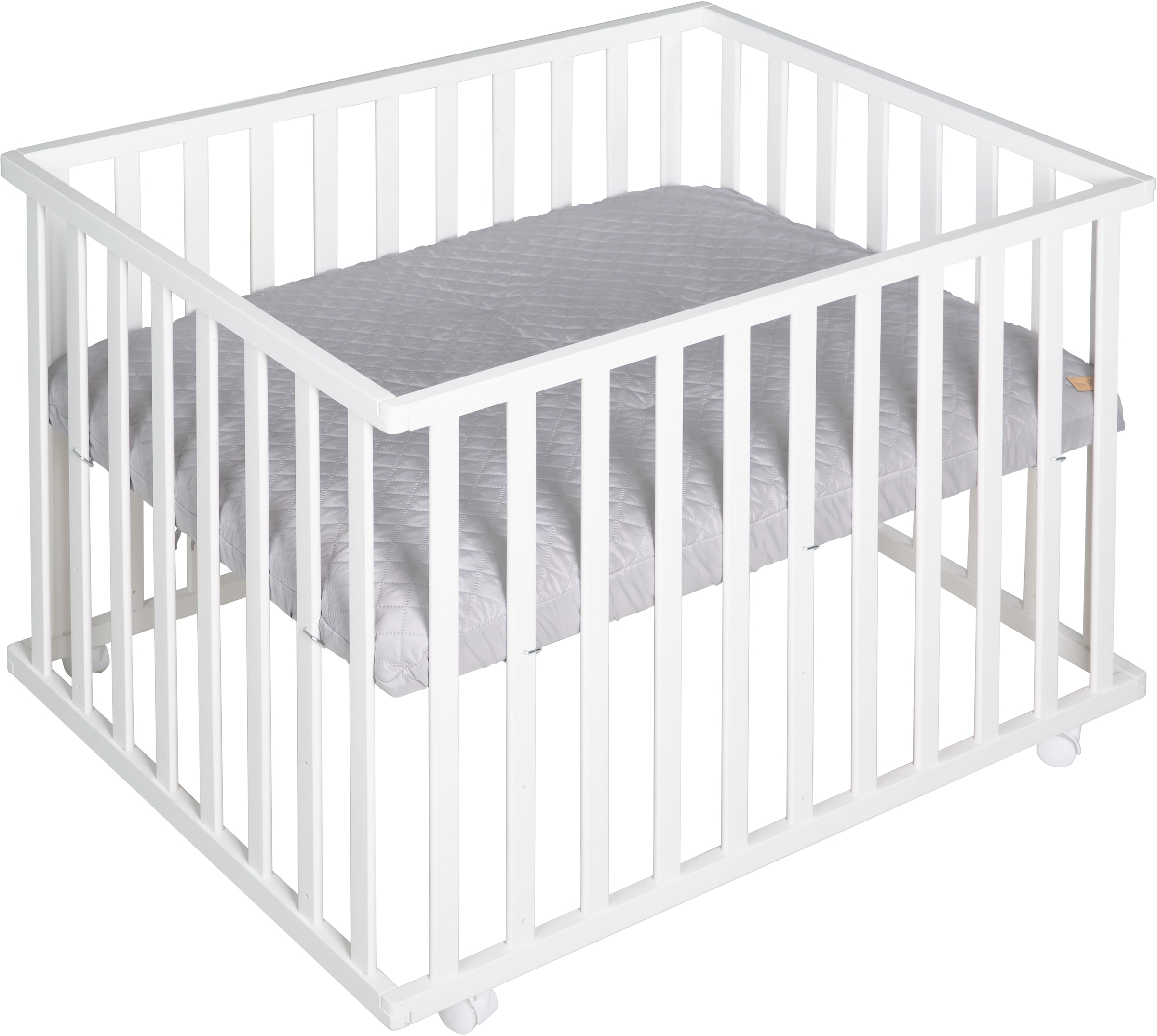 Image of roba® Laufgitter »Style weiss, 75x100 cm«, bis 15 kg, mit Laufgittereinlage silbergrau bei Ackermann Versand Schweiz