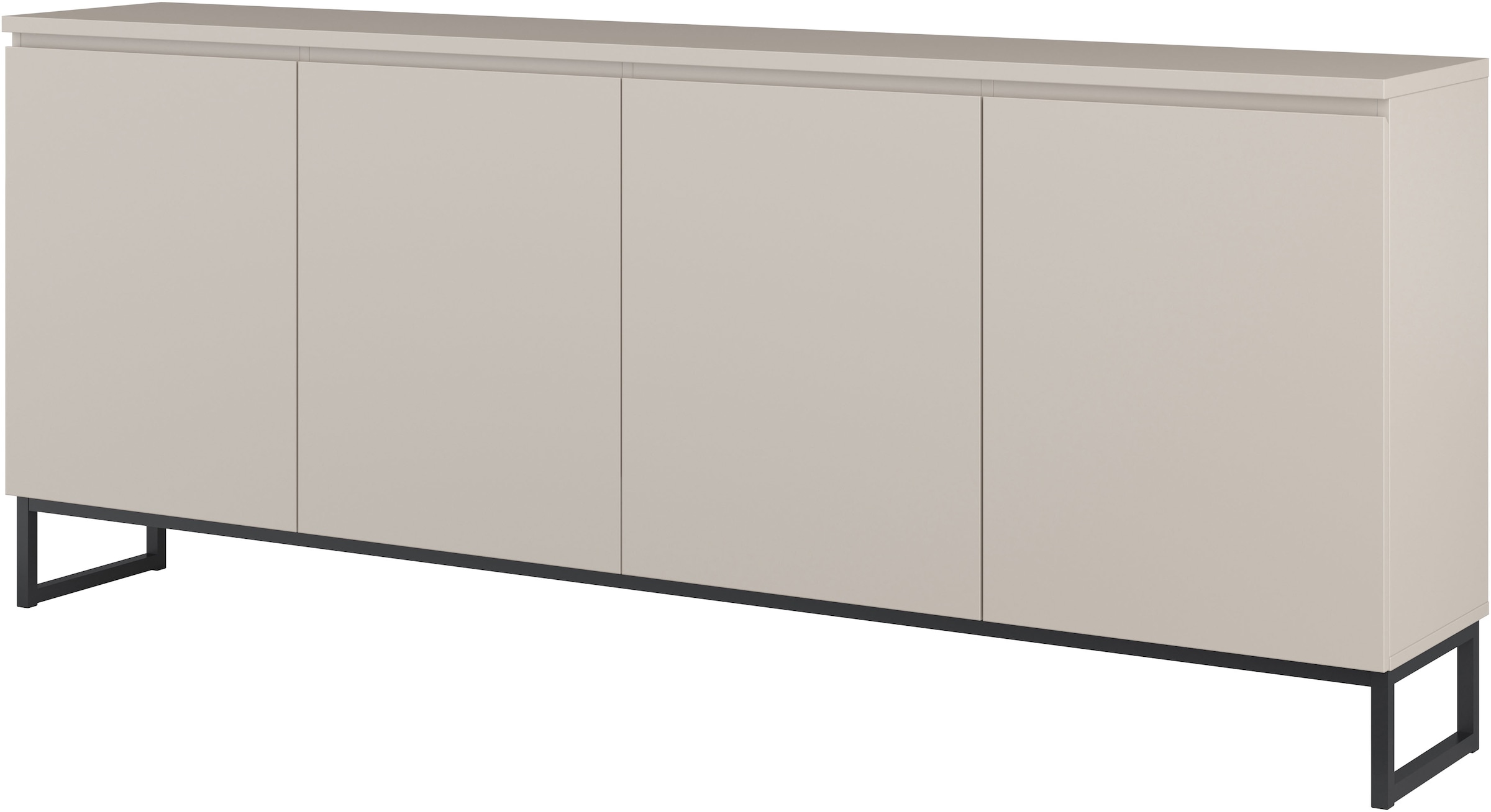 GOODproduct Sideboard »Modo II, Breite 200 cm, moderne grifflose Kommode 4Türen« Anrichte mit viel Stauraum, Einlegeböden verstellbar, Metallkufen
