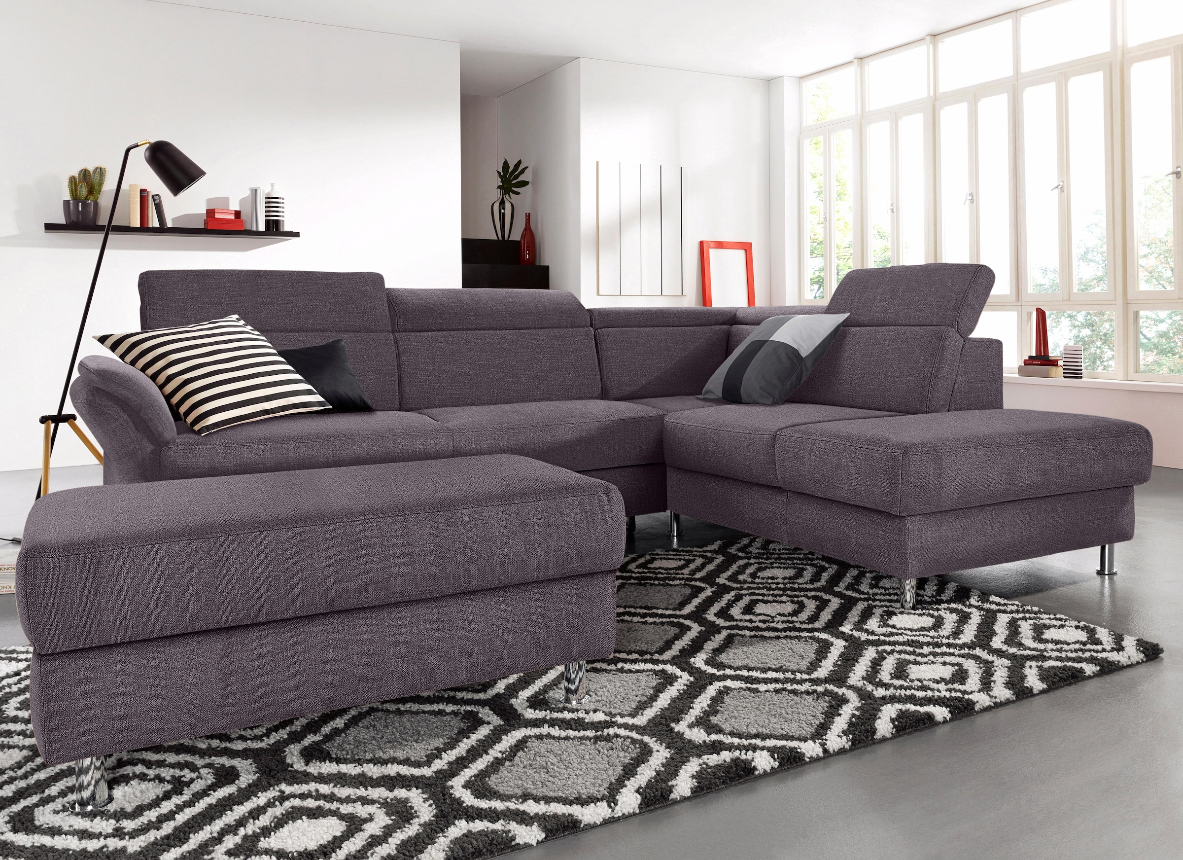 Image of sit&more Ecksofa "Avignon L-Form" inklusive Kopfteilverstellung, wahlweise mit Bettfunktion
