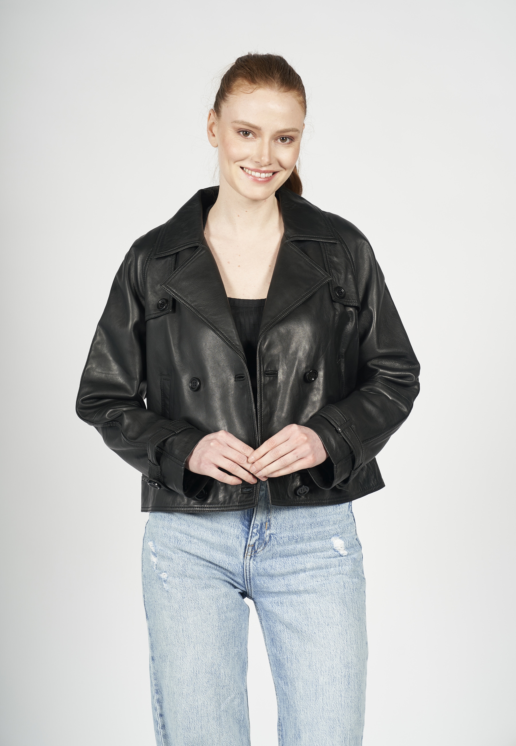 Image of Freaky Nation Lederjacke "Out of the line-FN"