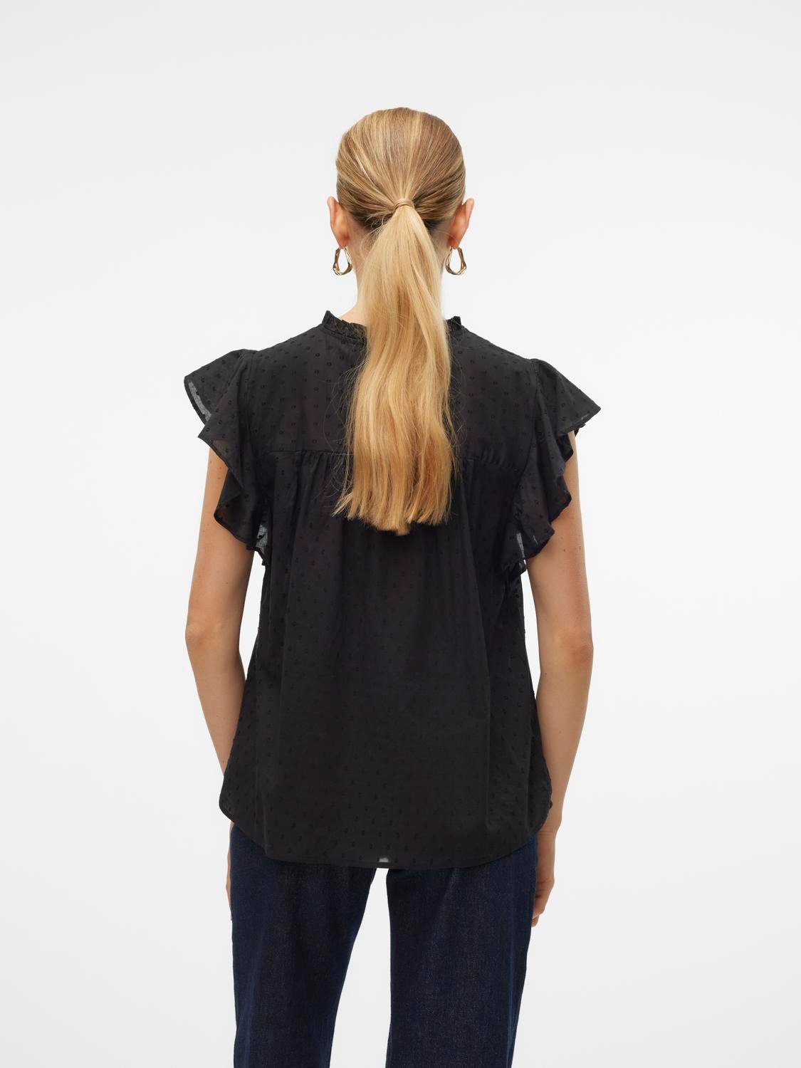 Vero Moda Blusenshirt »VMTRINE SL LACE TOP WVN NOOS«