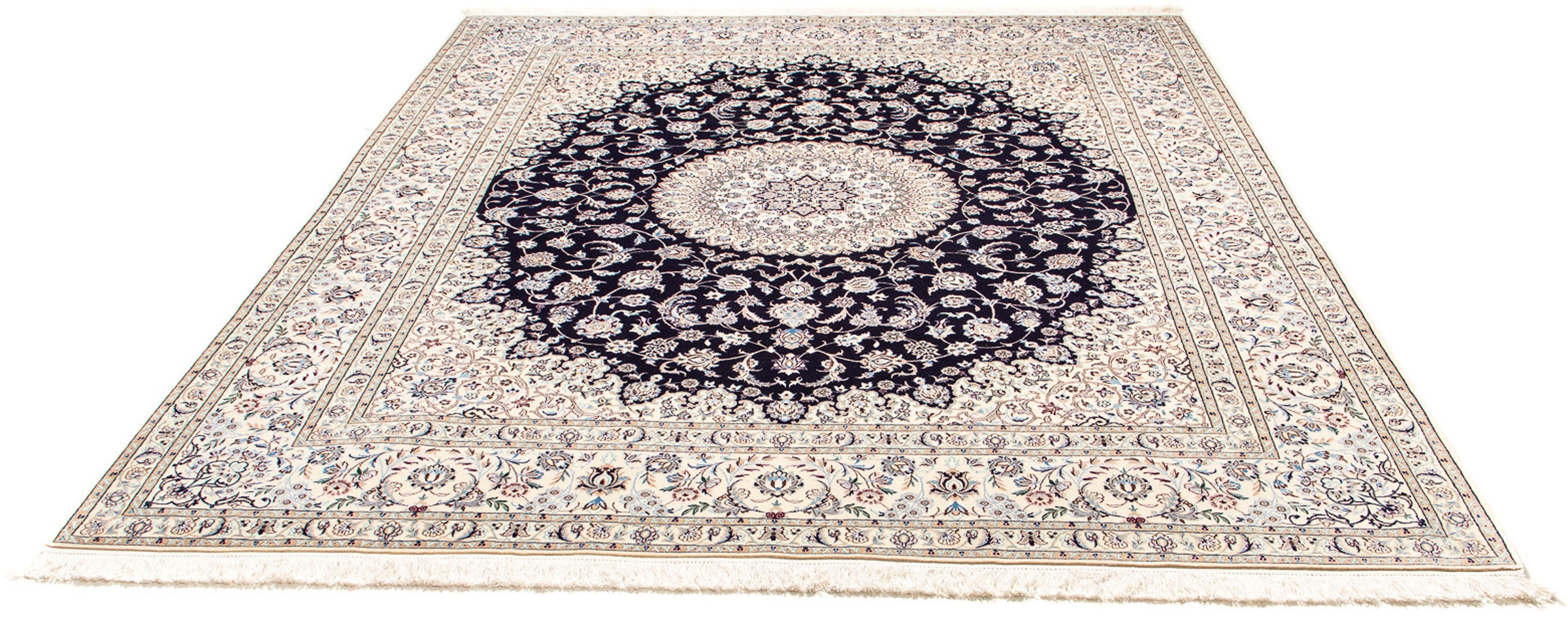 Image of morgenland Orientteppich »Perser - Nain - Premium - 250 x 206 cm - beige«, rechteckig, 6 mm Höhe, Wohnzimmer, Handgeknüpft, Einzelstück mit Zertifikat bei Ackermann Versand Schweiz