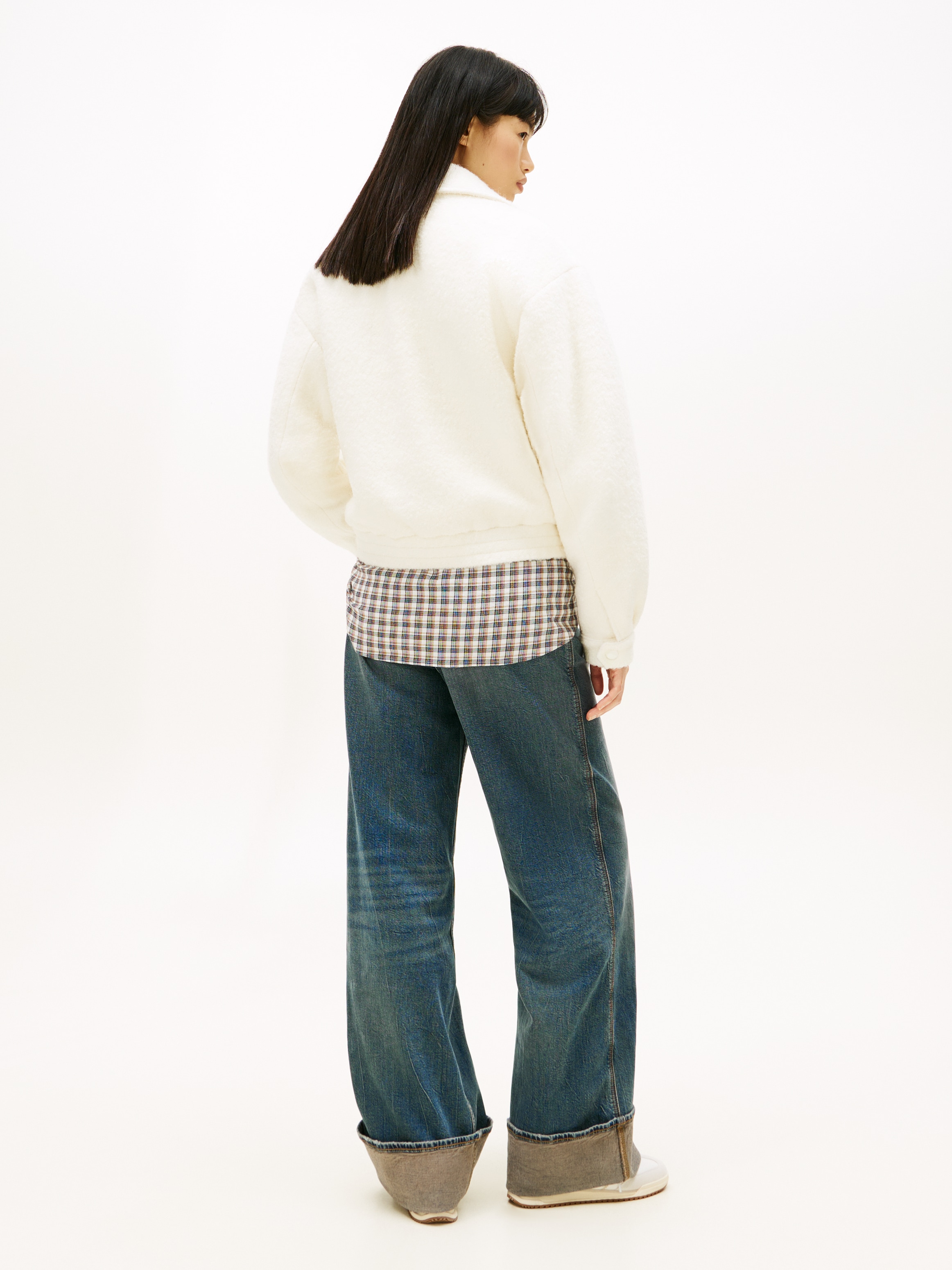 Tommy Jeans Blouson »TJW  OVS WOOL ZIP FRONT JACKET« mit Wolle