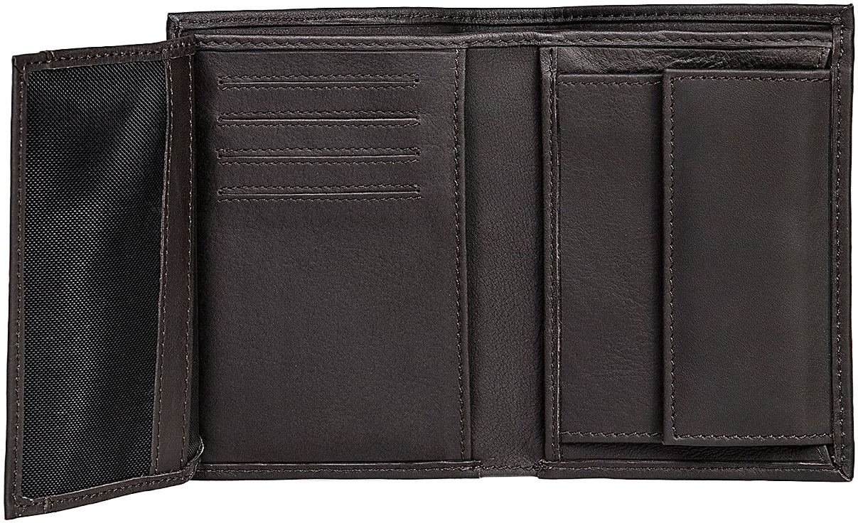 Levi's® Porte-monnaie »VINTAGE TWO HORSE VERTICAL COIN WALLET« mit schöner Prägung Herrenbörse Portemonnaie Leder