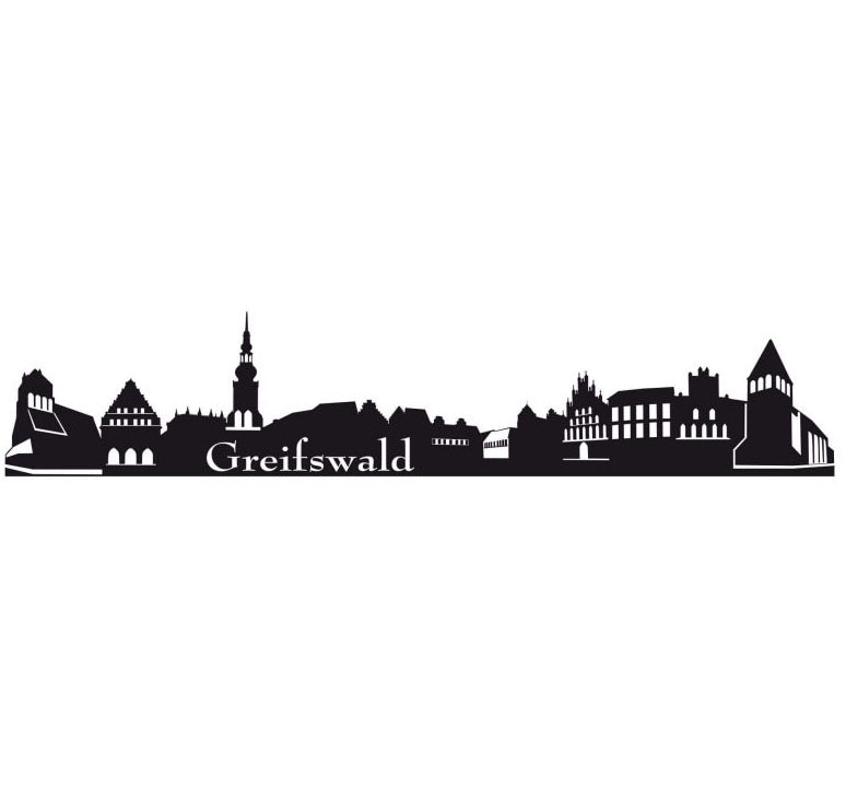 Wall-Art Wandtattoo St.) Stadt 120cm«, kaufen »XXL günstig Greifswald Skyline (1