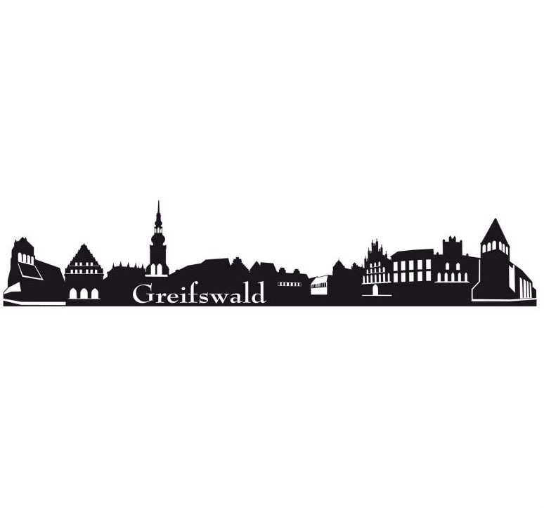 Image of Wall-Art Wandtattoo »XXL Stadt Skyline Greifswald 120cm«, (1 St.) bei Ackermann Versand Schweiz