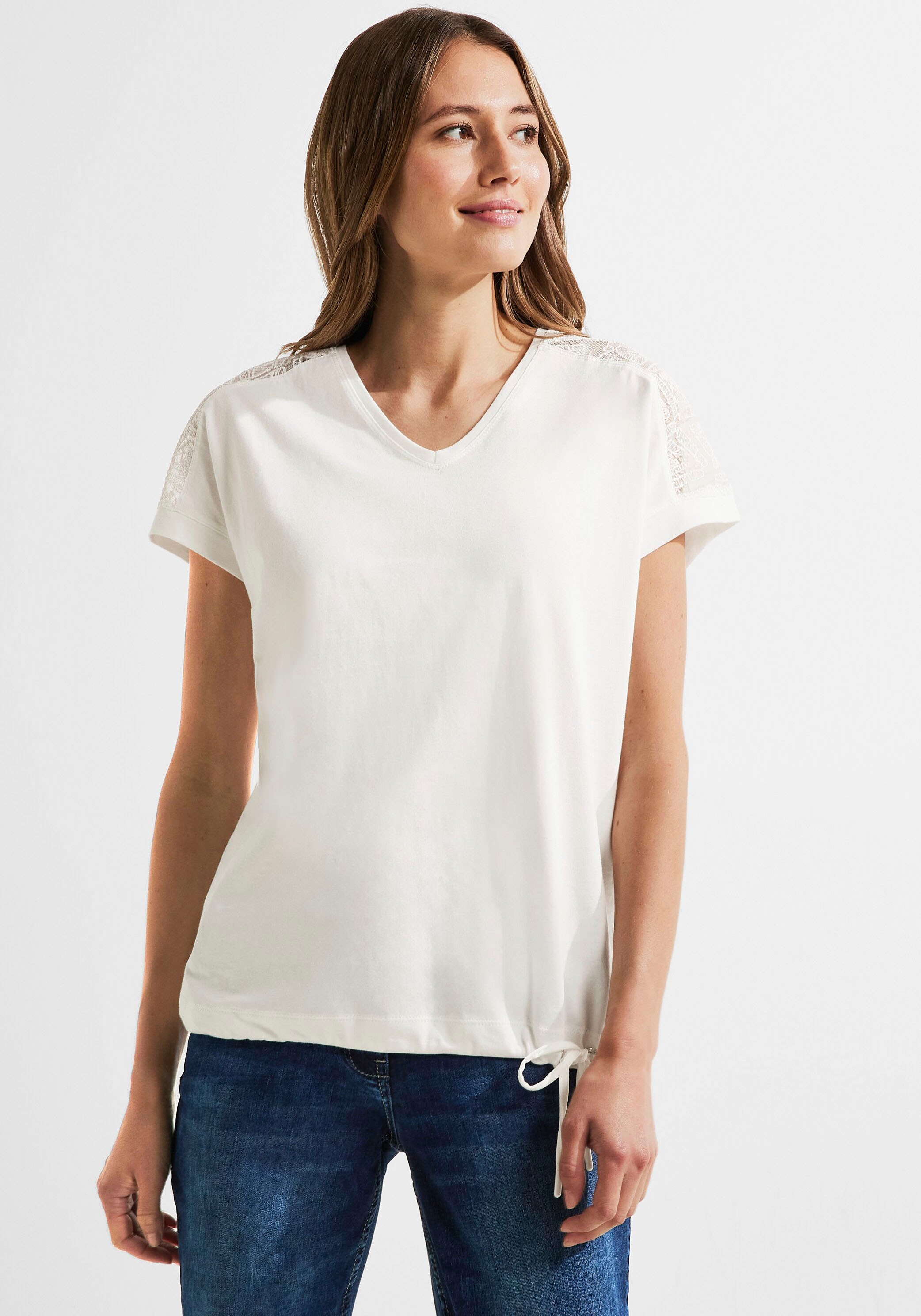 ♕ Cecil T-Shirt, mit bestellen abgerundetem leicht -Ausschnitt versandkostenfrei V