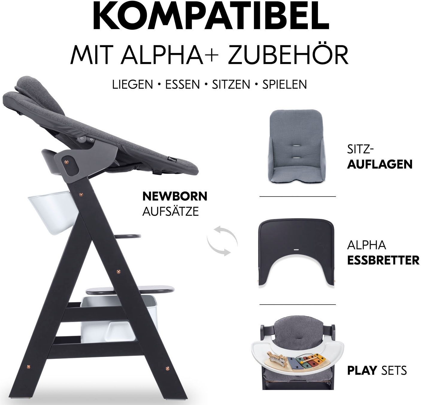 Hauck Boîte de rangement »Alpha Box Set, white« für Hochstühle