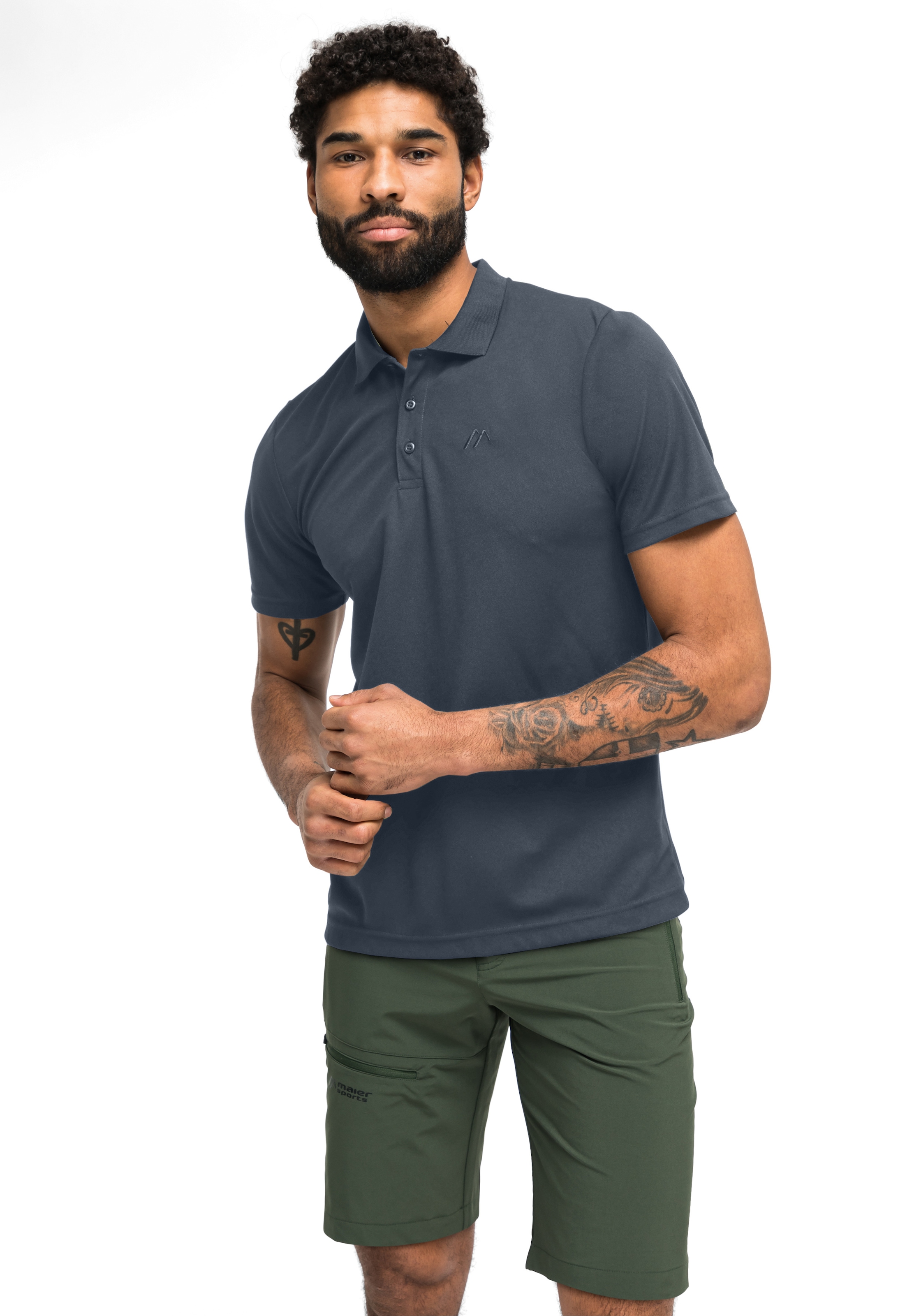 Maier Sports Poloshirt »Ulrich« Herren Polo kurzarm, leichtes Shirt, Funktionsshirt mit Kragen Reg Fit