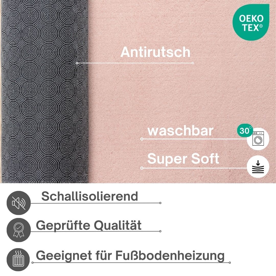 my home Teppich »Arabell, Kunstfellteppich«, rechteckig, 16 mm Höhe, flauschig, kuschelig, Felloptik, Anti-Rutsch-Unterseite, Waschbar
