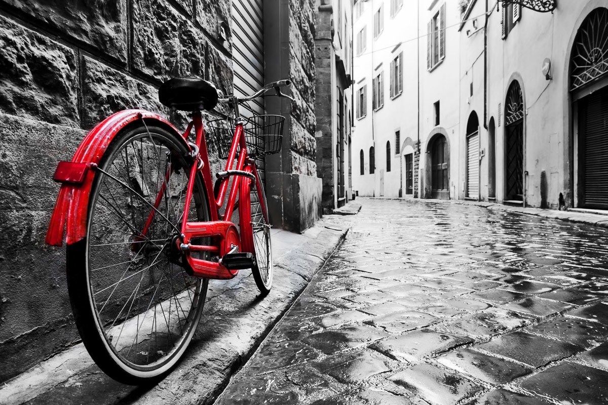 Image of Papermoon Fototapete "Retro Old Town Bike"