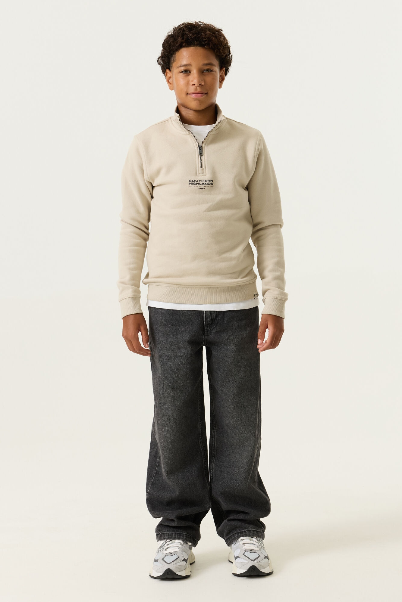 Garcia Sweatshirt , für Jungen, mit Reissverschluss und Stehkragen
