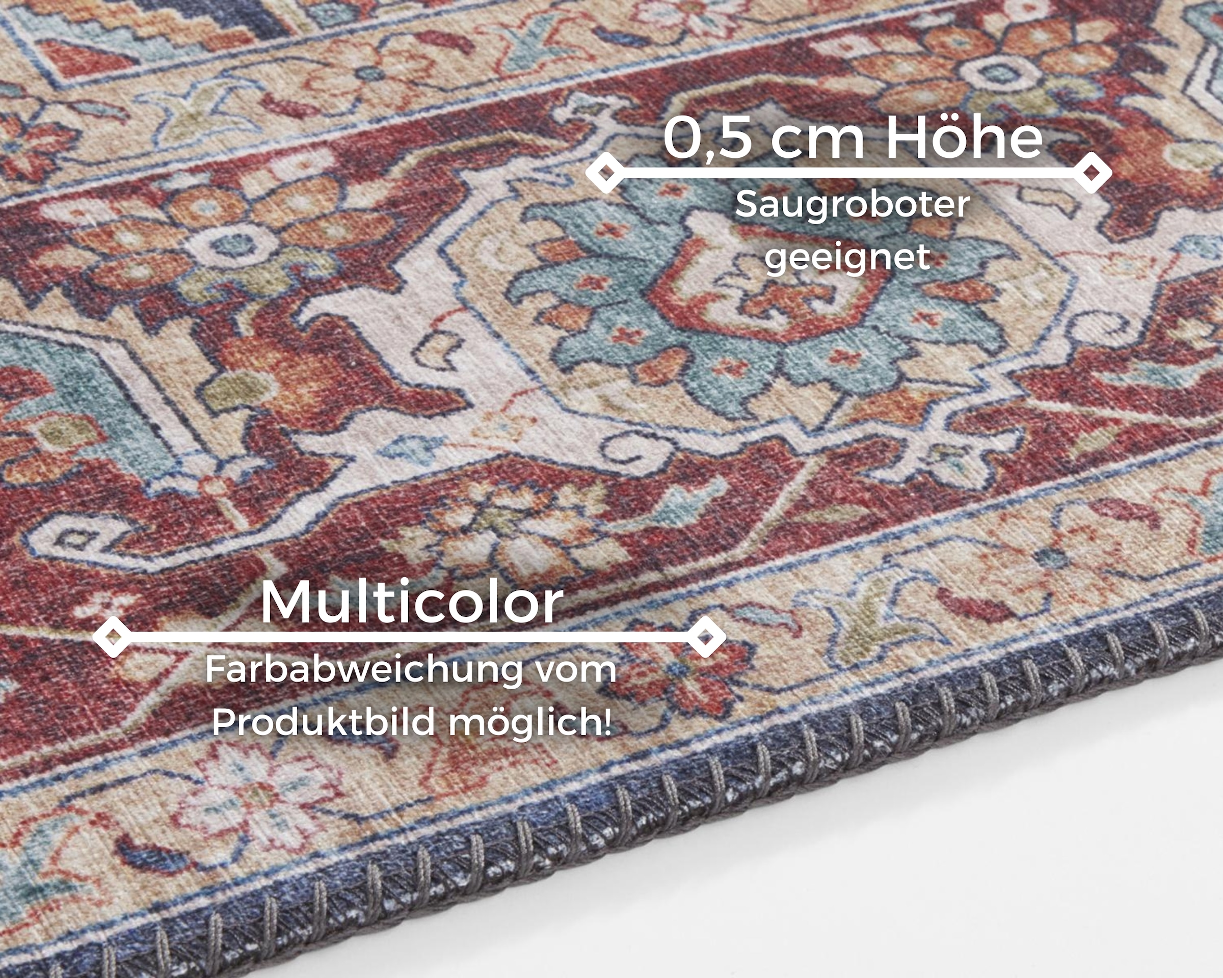 HANSE Home Teppich »Sylla«, rund, 5 mm Höhe, Orientalisch, Orient, Vintage, Wohnzimmer, Schlafzimmer, Esszimmer