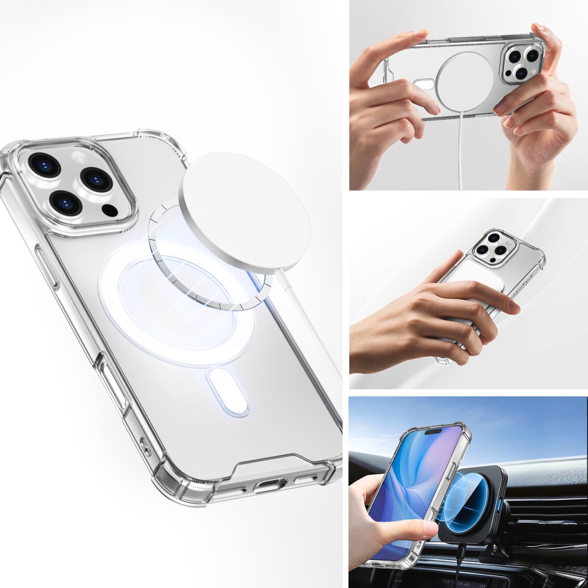 4smarts Handyhülle »Hybrid Case Ibiza für Apple iPhone 16 Pro«, Backcover, Schutzhülle, Handyschutzhülle, Case, Schutzcase, stossfest