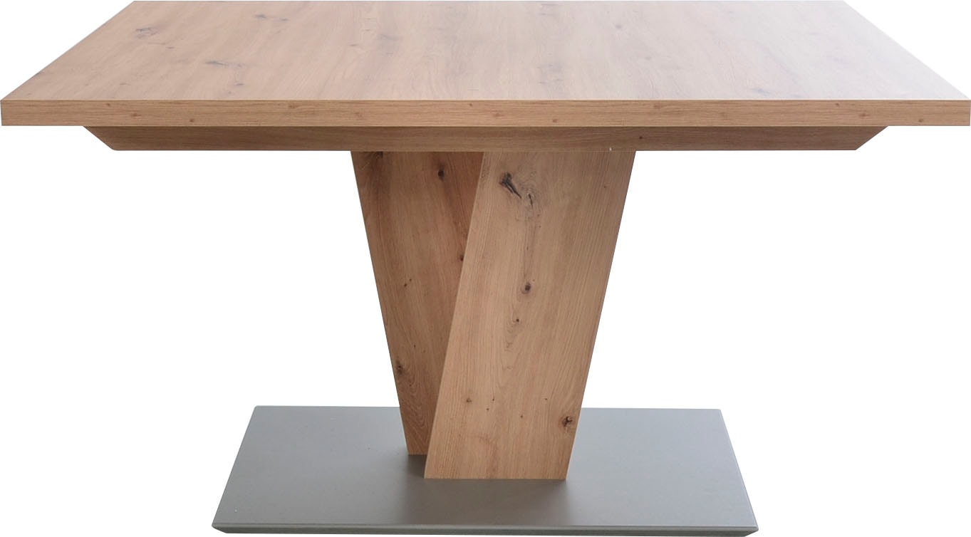K+W Komfort & Wohnen Esstisch »Giacomo II Ausziehtisch« Artisan Eiche Nachbildung, mit Schiebe-Ansteckplatte, Bodenplatte MDF