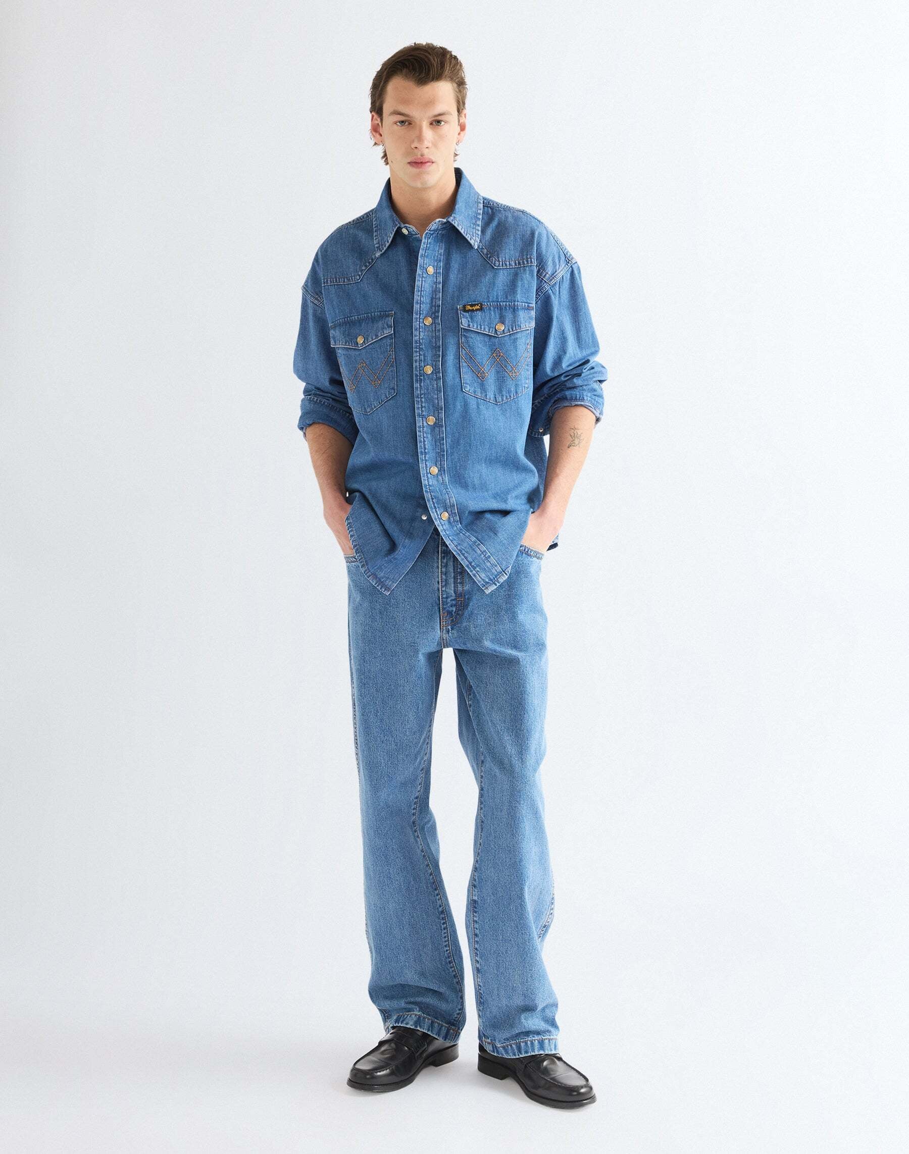 Wrangler Jeanshemd »WRANGLER Jeanshemd Super Western«