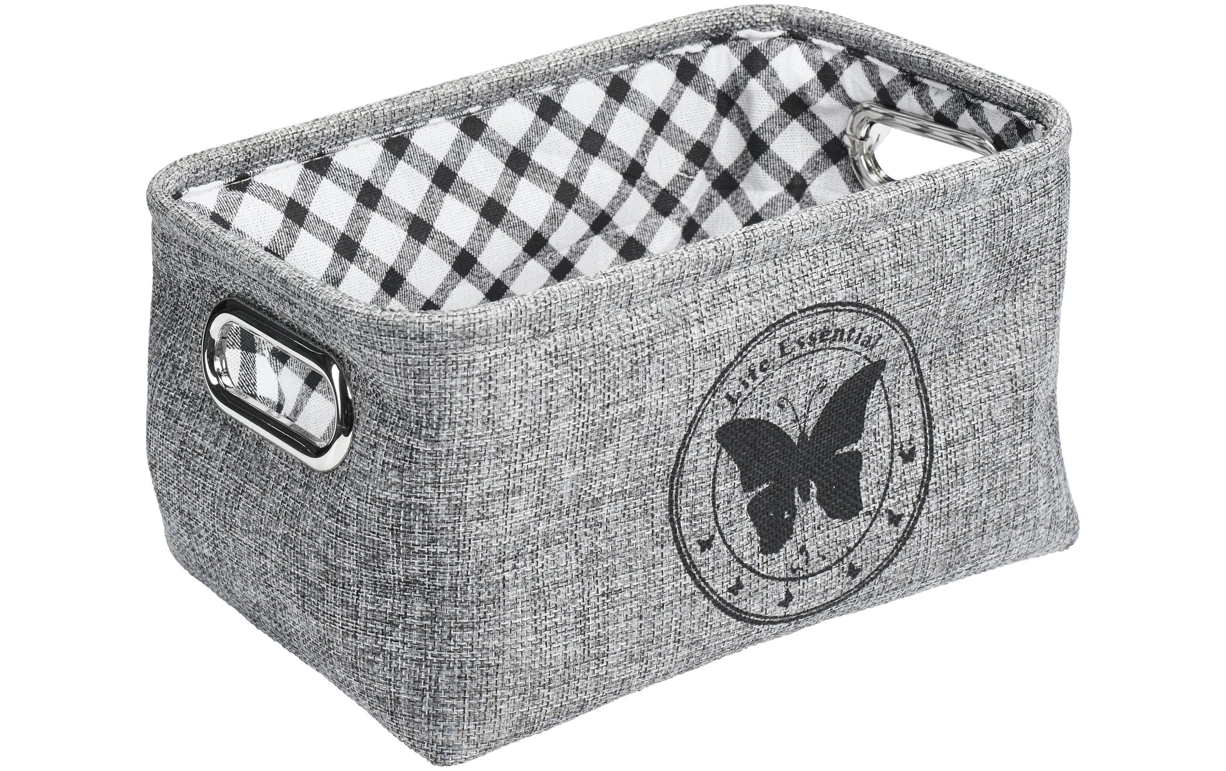 diaqua® Aufbewahrungskorb »Butterfly 28 x 19 x 16 cm, Grau«, (1 St.)