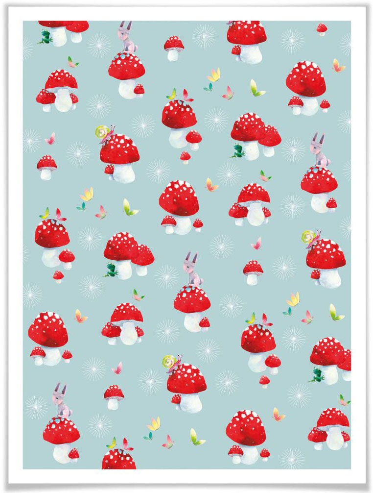 Image of Wall-Art Poster »Märchen Wandbilder Glückspilze«, Schriftzug, (1 St.), Poster, Wandbild, Bild, Wandposter bei Ackermann Versand Schweiz