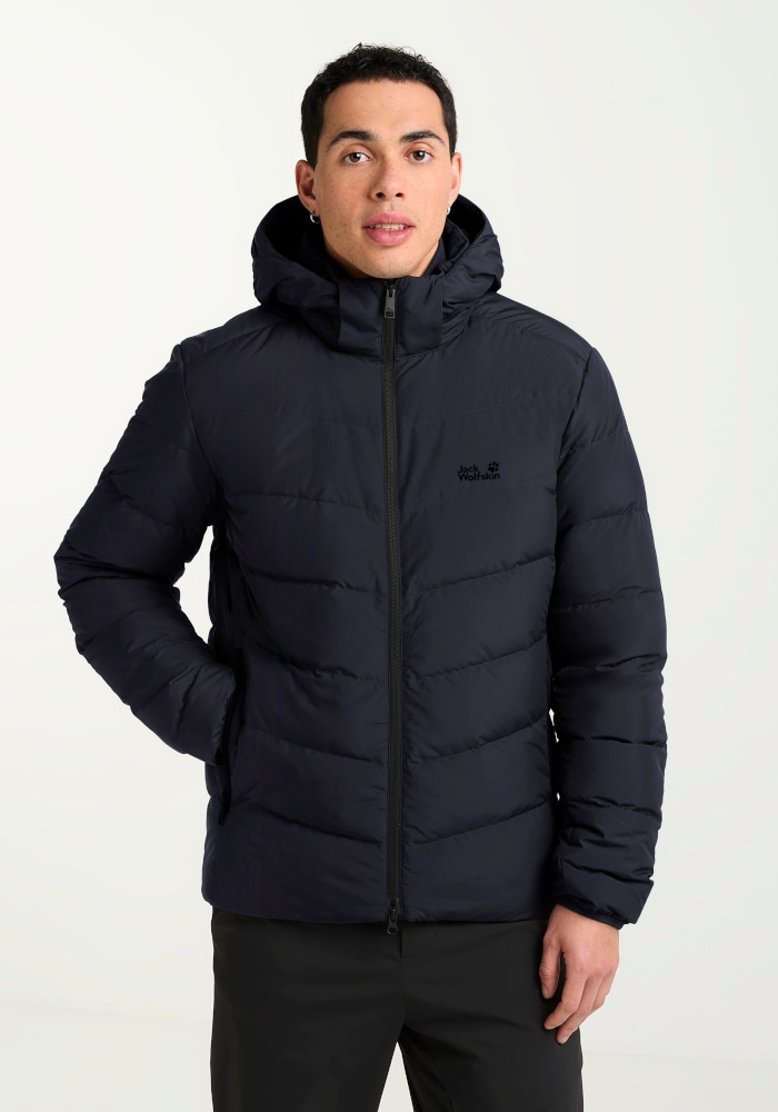 Image of Jack Wolfskin Daunenjacke "COLONIUS JKT M RDS" mit Kapuze mit abnehmbarer Kapuze, winddicht, wasserabweisend, wärmend