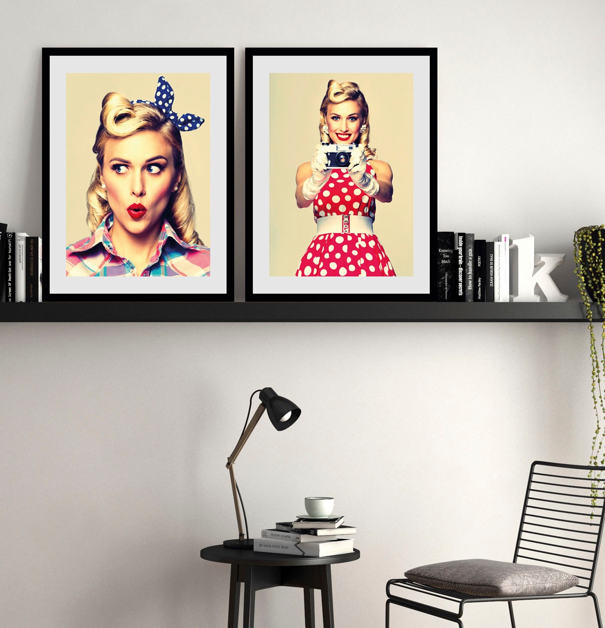 Image of queence Bild "Say Cheese" Art Bilder von Frauen Fashion Frau Kunst Magazincover Mode 1 Stk. tlg. HD Premium Poster-Druck inkl. Holzrahmen