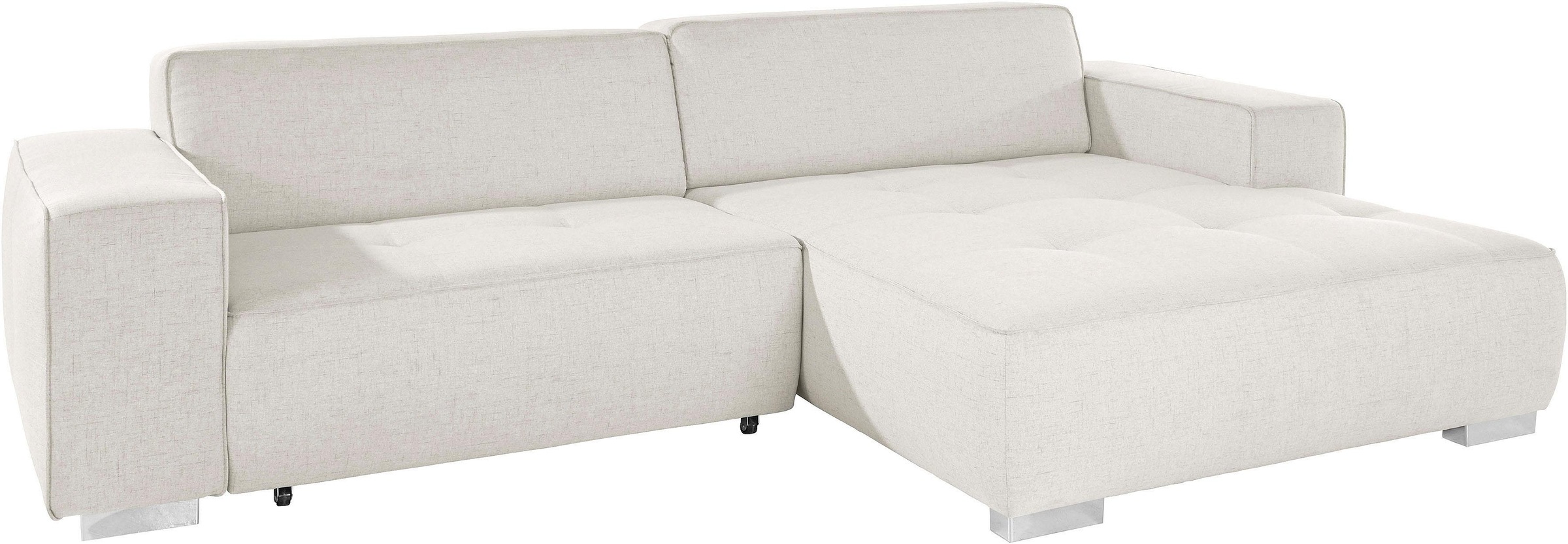 INOSIGN Ecksofa »Sapporo L-Form«, wahlweise Bettfunktion oder Sitztiefenverstellung, Federkern
