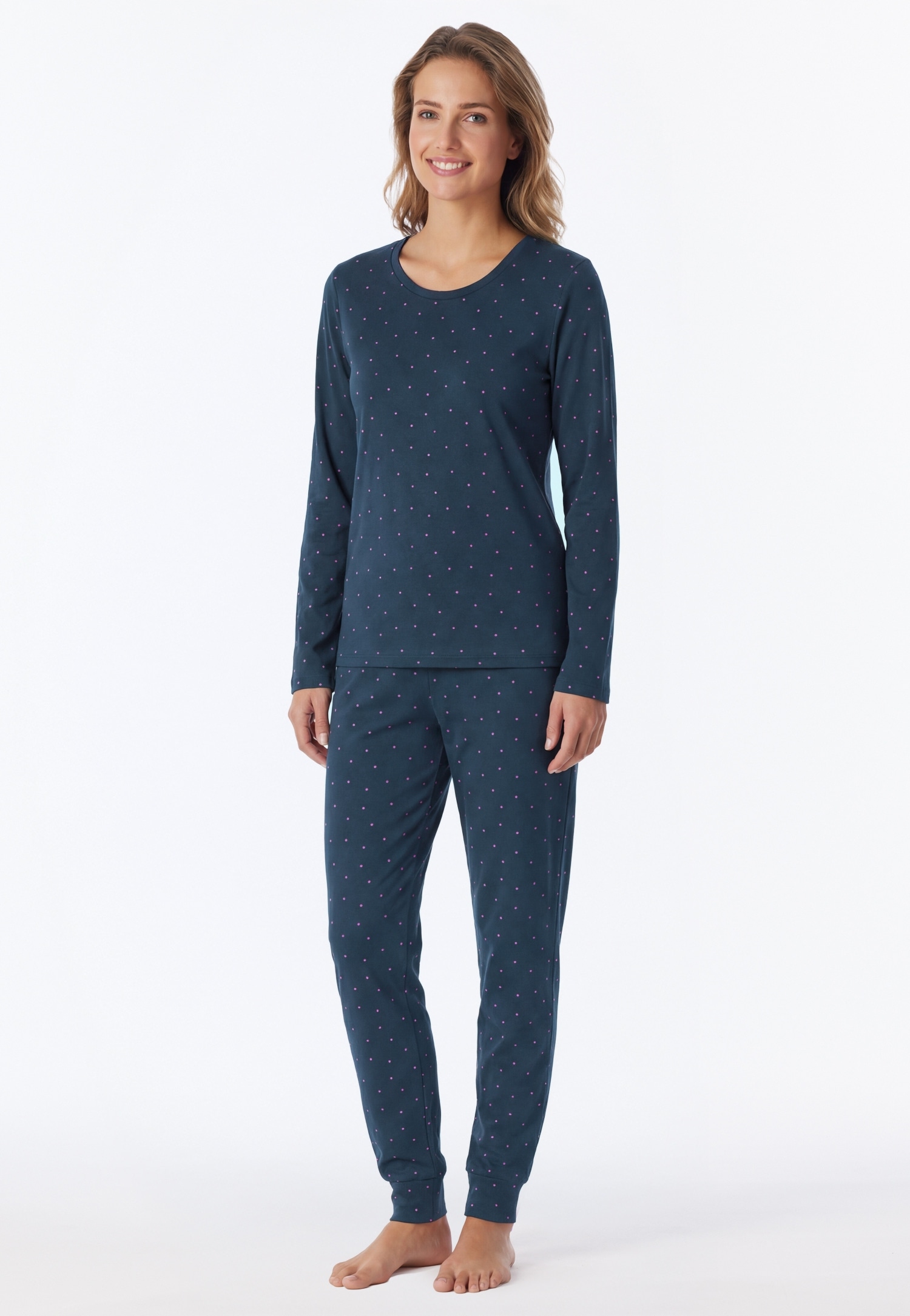 Image of Schiesser Schlafanzug "Casual Essentials" 2tlg., 2 mit eingefasster, runder Halsausschnitt