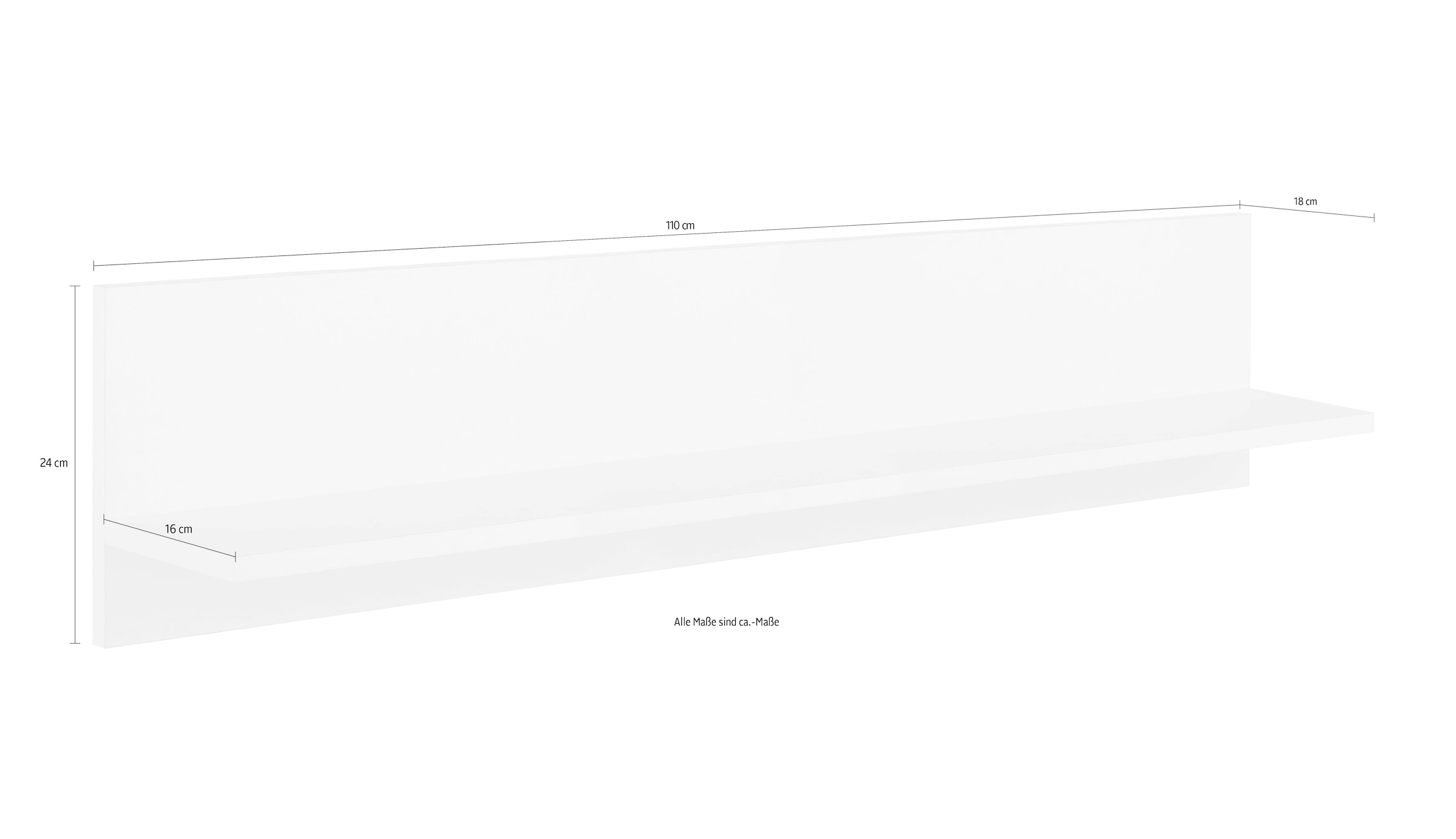 KOCHSTATION »KS-Virginia,neu in verbesserter Ausführung« Stauraum, offene Ablage,  Masse (B/H/T): ca. 110/24/18 cm, Regal für Deko und Gewürze