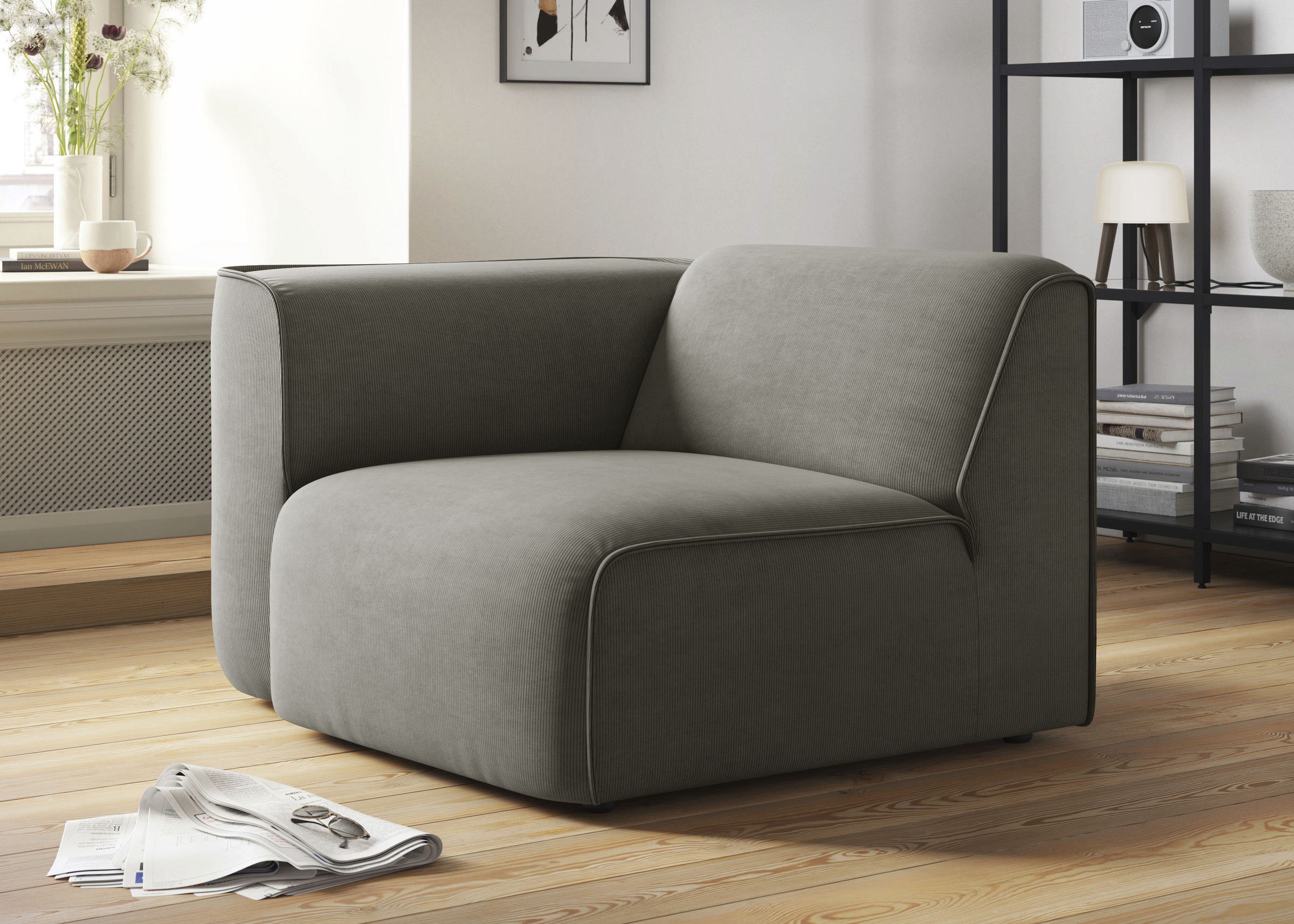 RAUM.ID Sessel »Merid Sofa-Eckelement, Masse B/T/H: 109/97/46 cm«, als Modul oder separat verwendbar, für individuelle Zusammenstellung