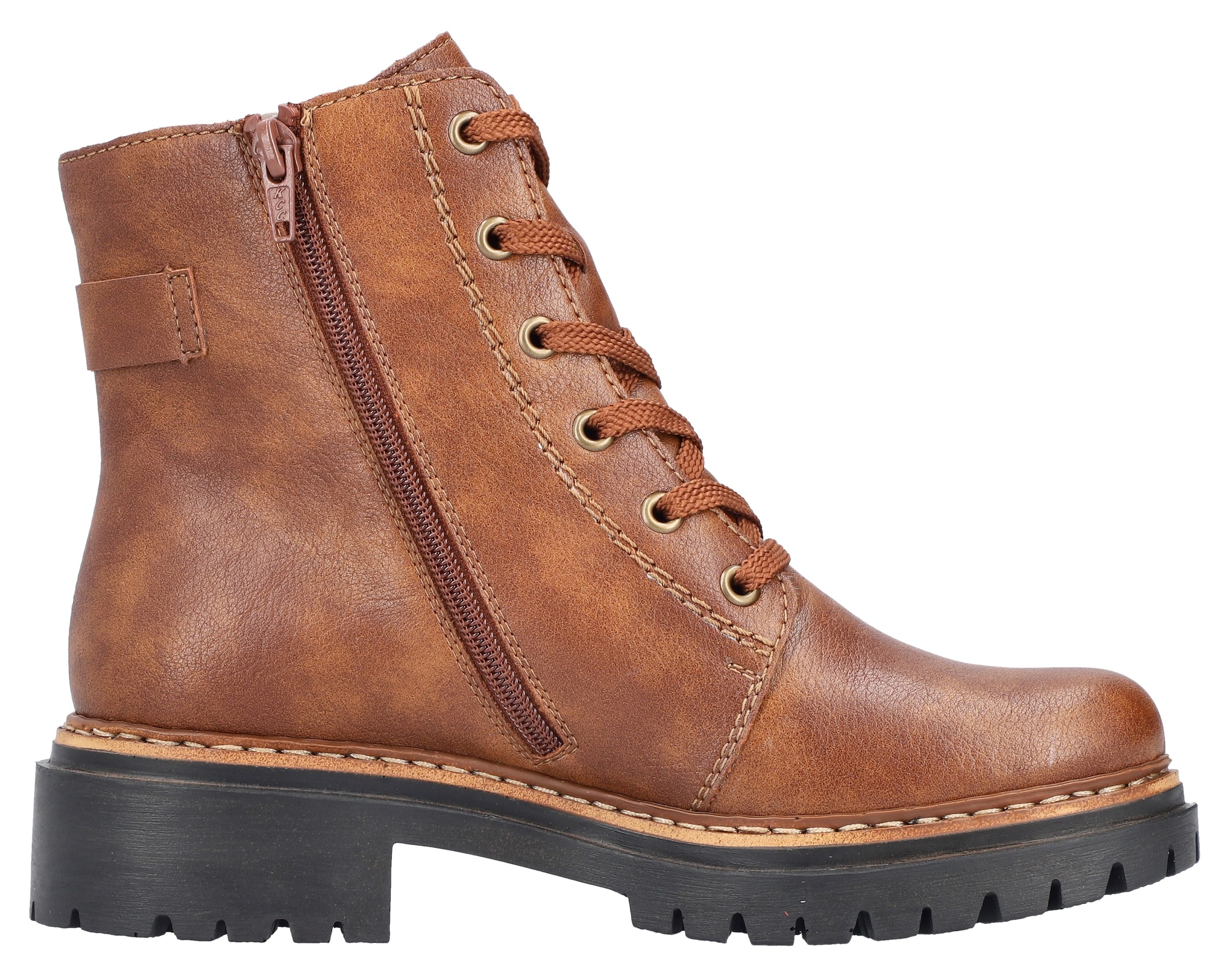 Rieker Bottines à lacets  bottes d'hiver, boots avec couture contrastée