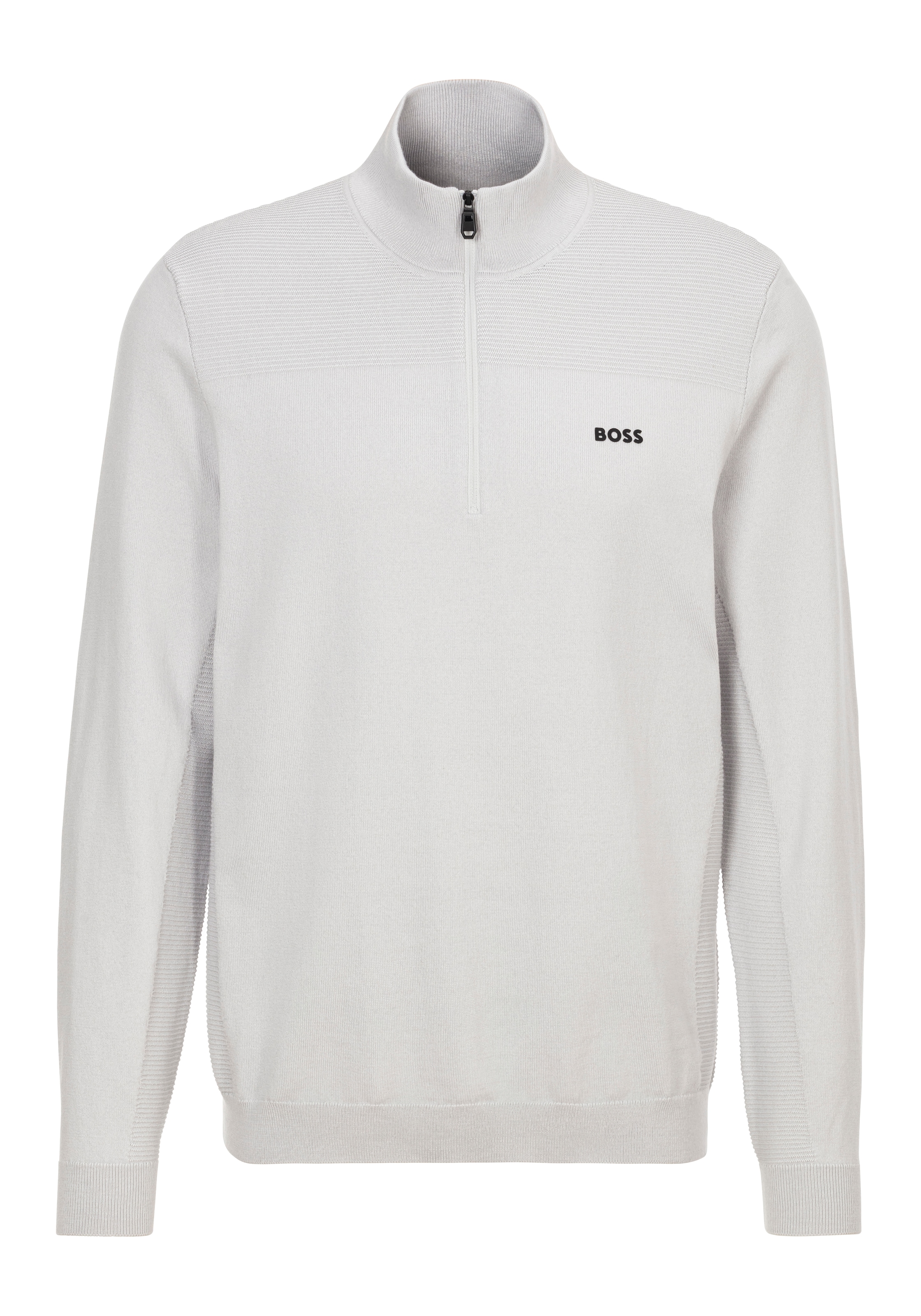 BOSS GREEN Strickpullover »Momentum-X QZ«, mit Reissverschluss
