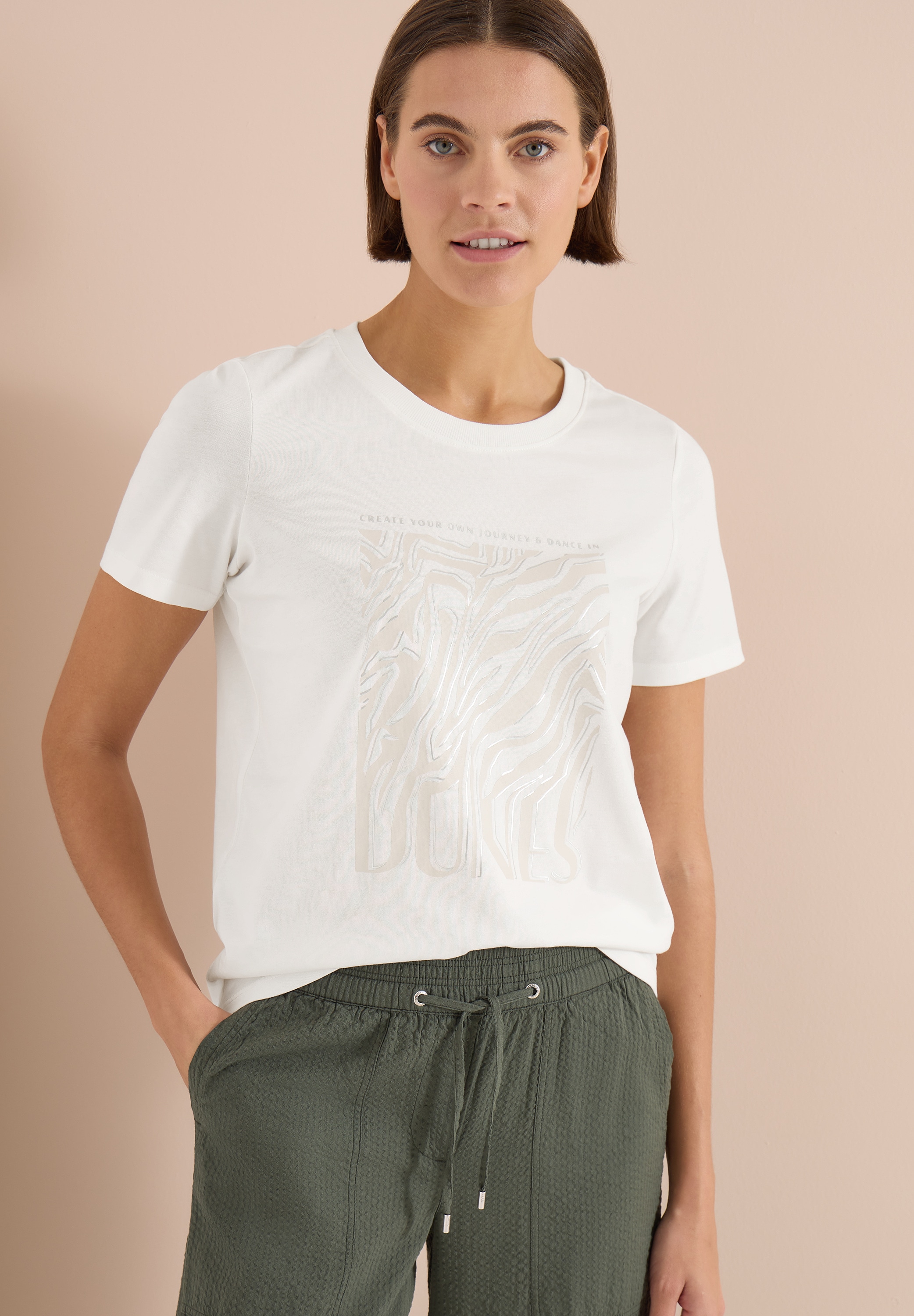 Image of Cecil Kurzarmshirt Sommershirt mit Folienprint