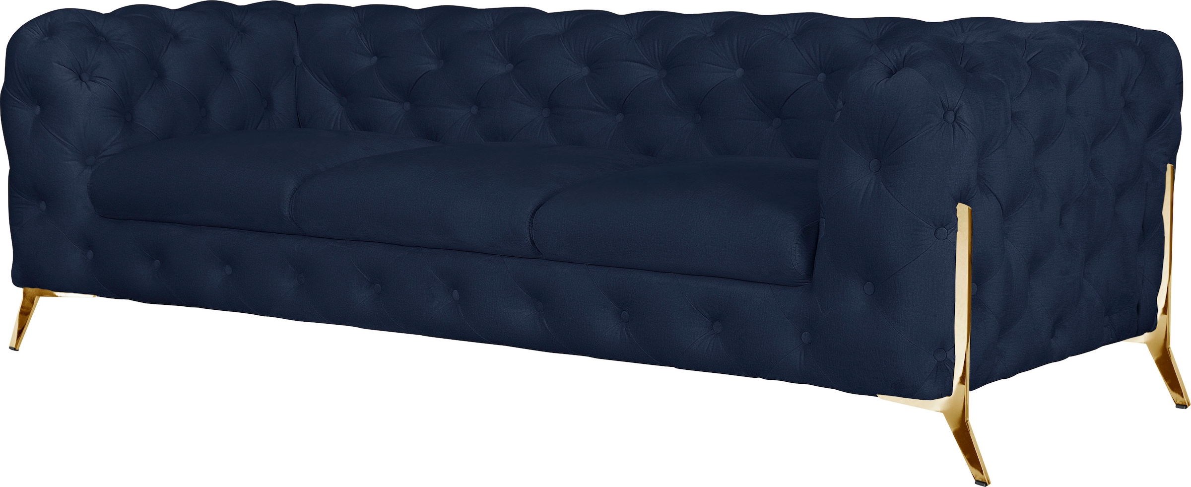 Leonique Chesterfield-Sofa »Amaury«, aufwändige Knopfheftung, moderne Chesterfield Optik, Fussfarbe wählbar