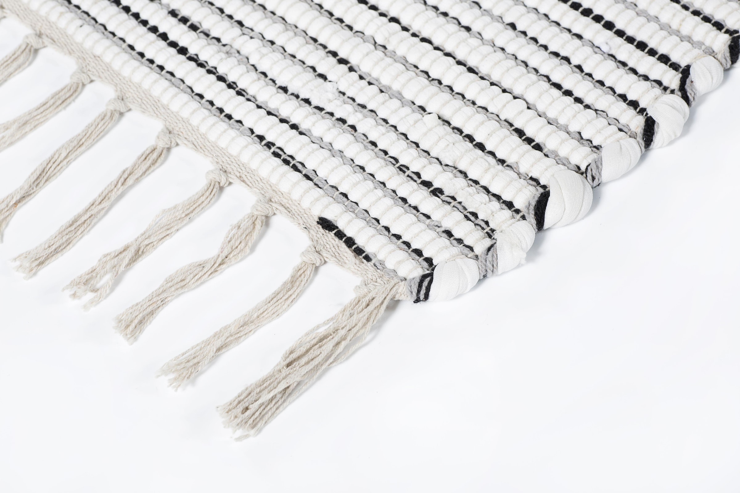 Andiamo Teppich »Milo 1«, rechteckig, Handweb Teppich, Flachgewebe, reine  Baumwolle, handgewebt, mit Fransen jetzt kaufen
