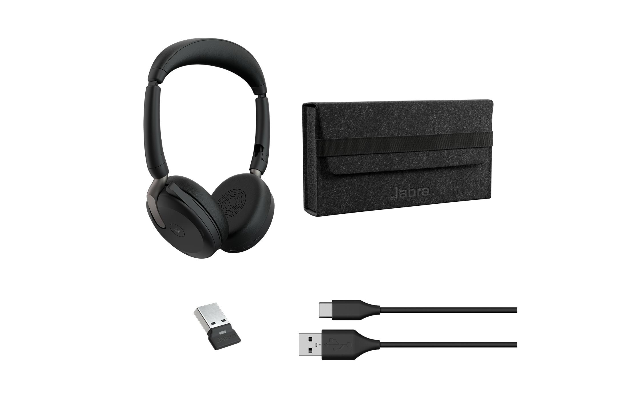 Jabra Headset »Evolve2 65 Flex Duo M«, Active Noise Cancelling (ANC)