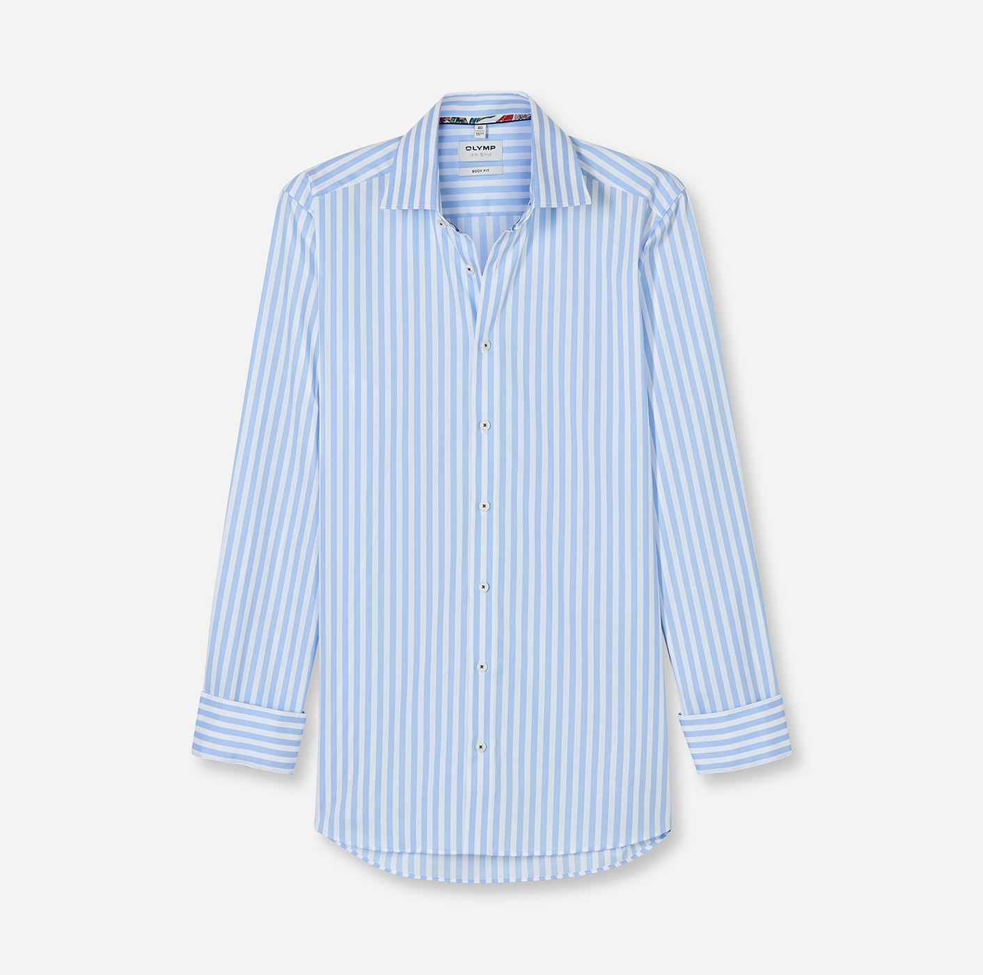 OLYMP Langarmhemd »Level 5« gestreift, body fit, New York Kentkragen, Businesshemd