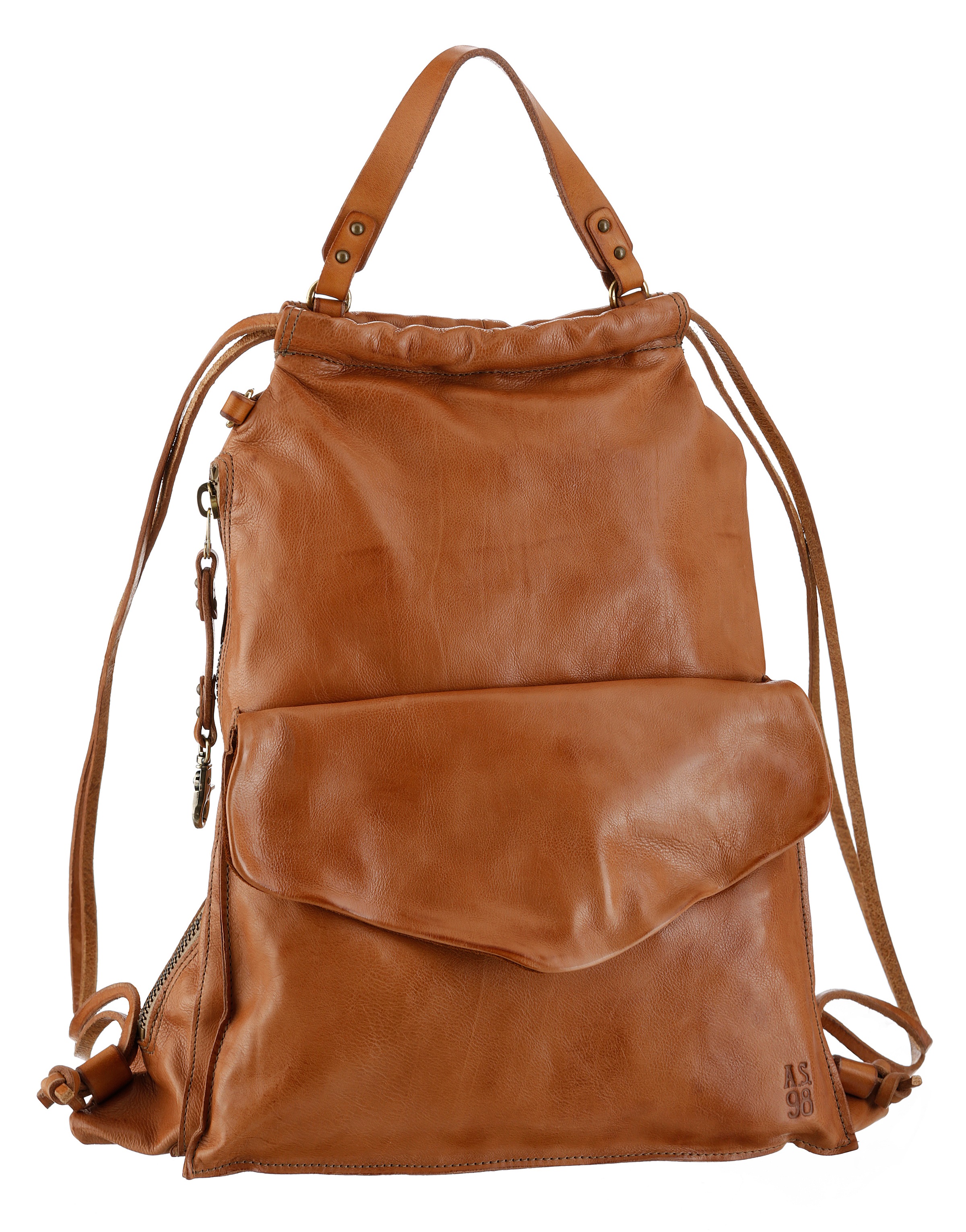 Image of A.S.98 Cityrucksack, aus Leder mit seitlichem Zugang zum Hauptfach bei Ackermann Versand Schweiz