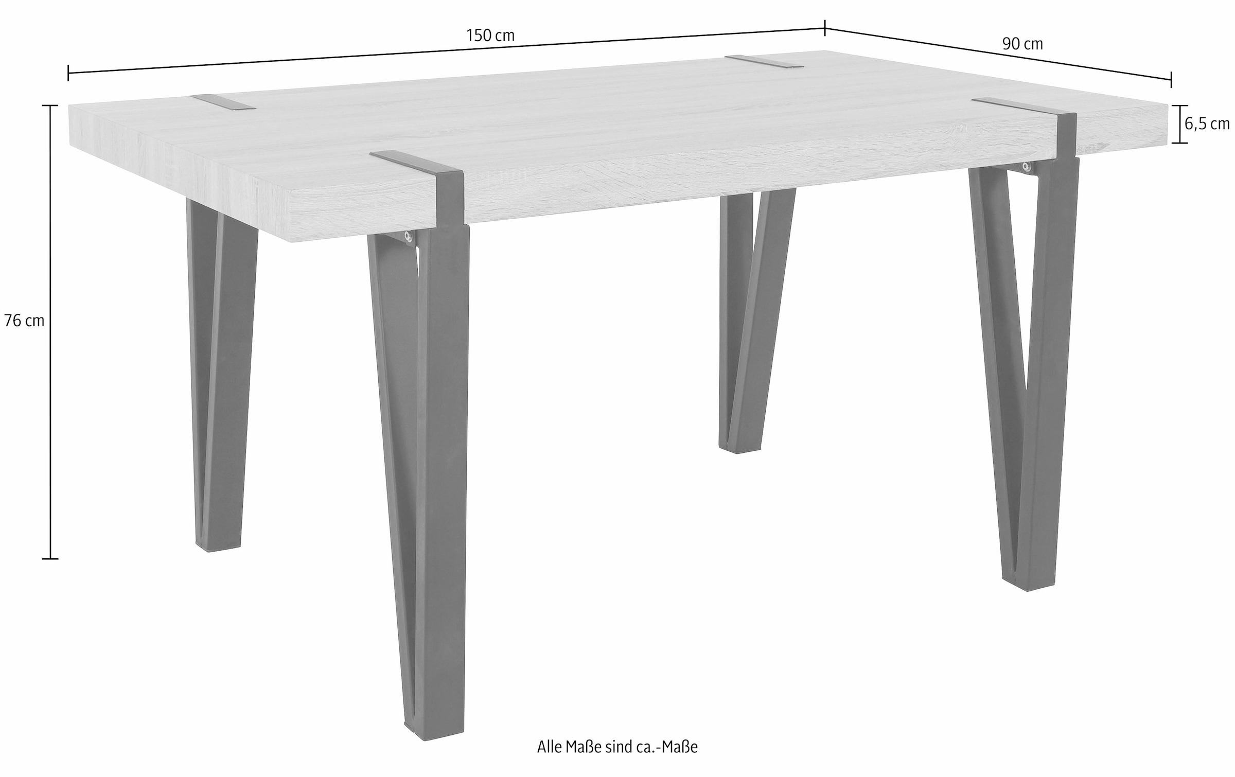 Home affaire Essgruppe »Sanchez und Bradford«, (Set, 5 tlg.), mit Tisch,  Breite 150 cm günstig kaufen