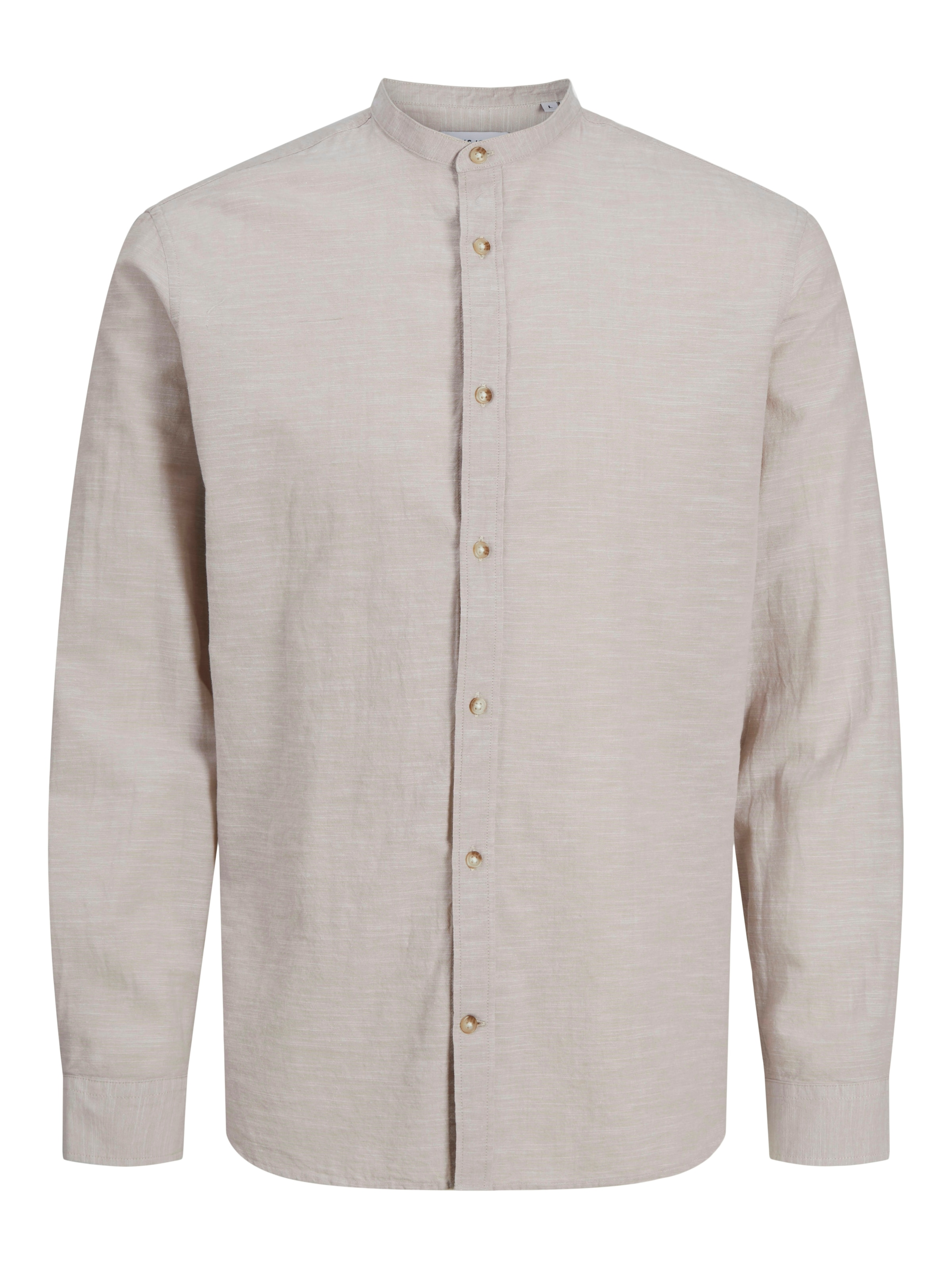 Jack & Jones Langarmhemd »JJESUMMER BAND SHIRT LS SN«, mit Bandkragen