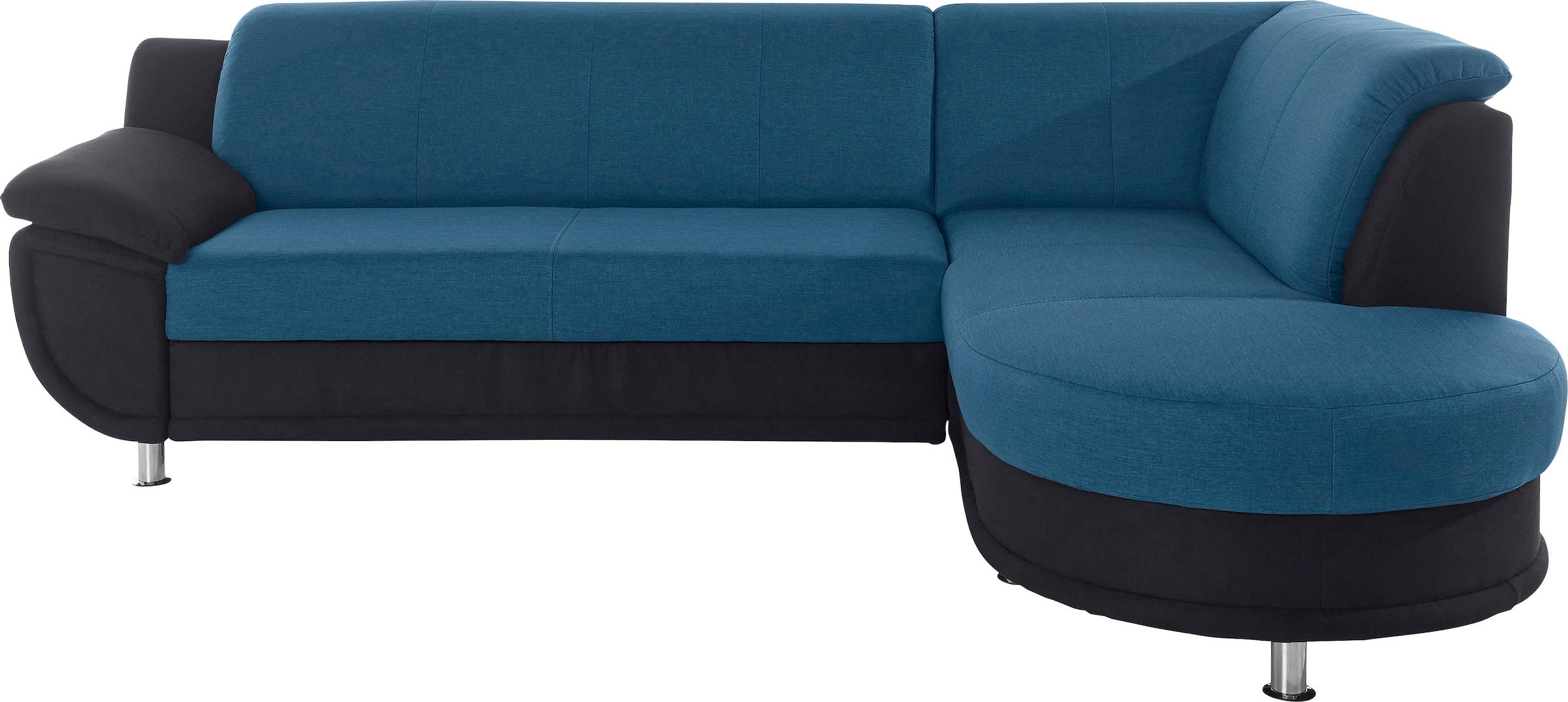TRENDMANUFAKTUR Ecksofa »Rondo 3, zeitlos & bequem, Materialmix, L-Form, Breite 265cm« wahlweise mit Federkern für mehr Komfort, wahlweise mit Bettfunktion