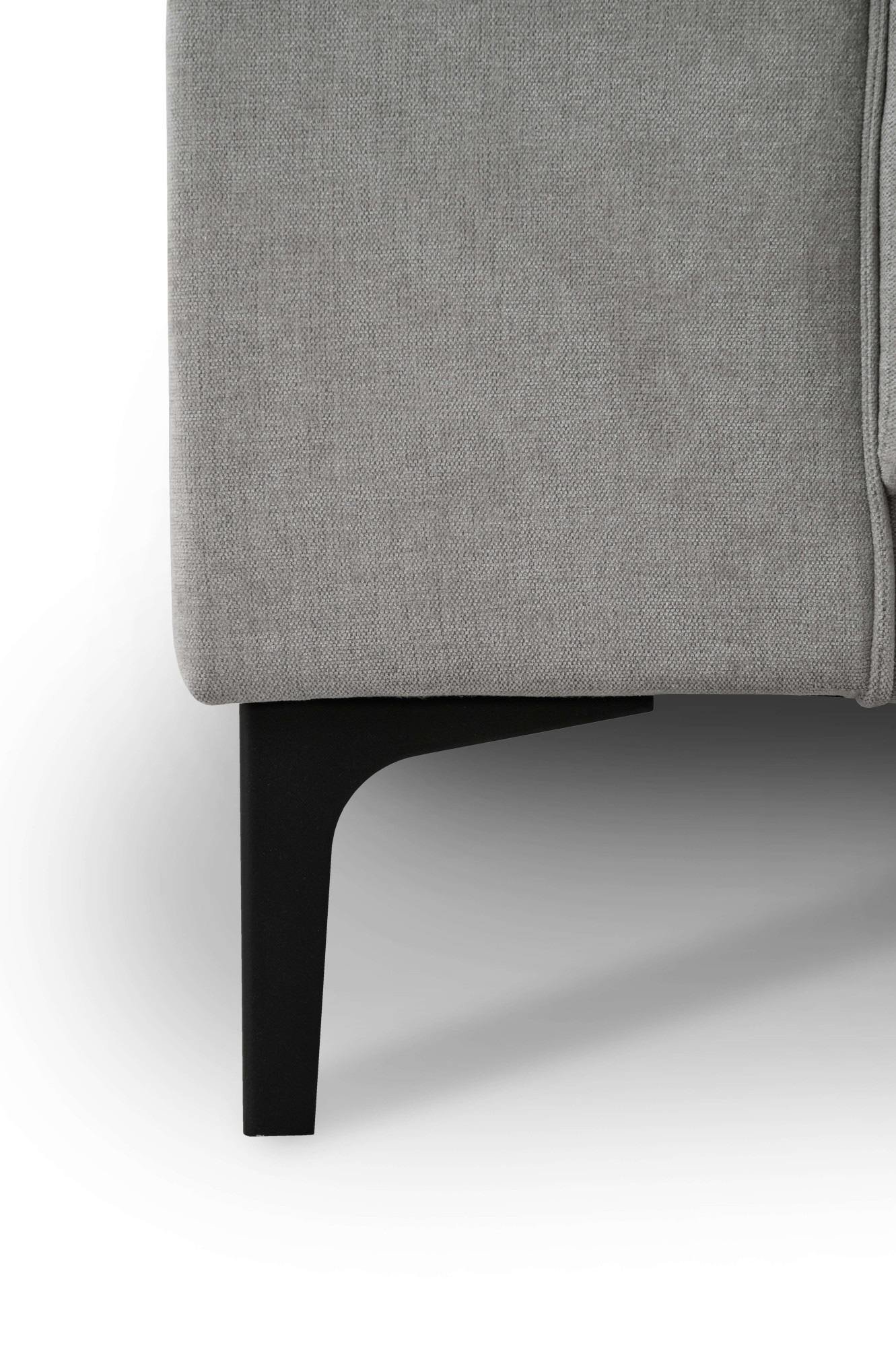 Places of Style Ecksofa »Polsterecke Oland, Struktur, Flachgewebe, Luxus-Microfaser, Boucle«, L-Form, 280 cm, Wellenunterfederung, Skandi-Design, Metallfüsse