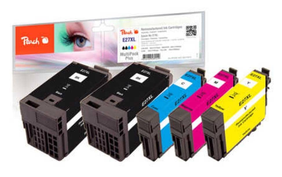 Image of Peach Tintenpatrone "Epson No 27XL 2x BK, C, M, Y"