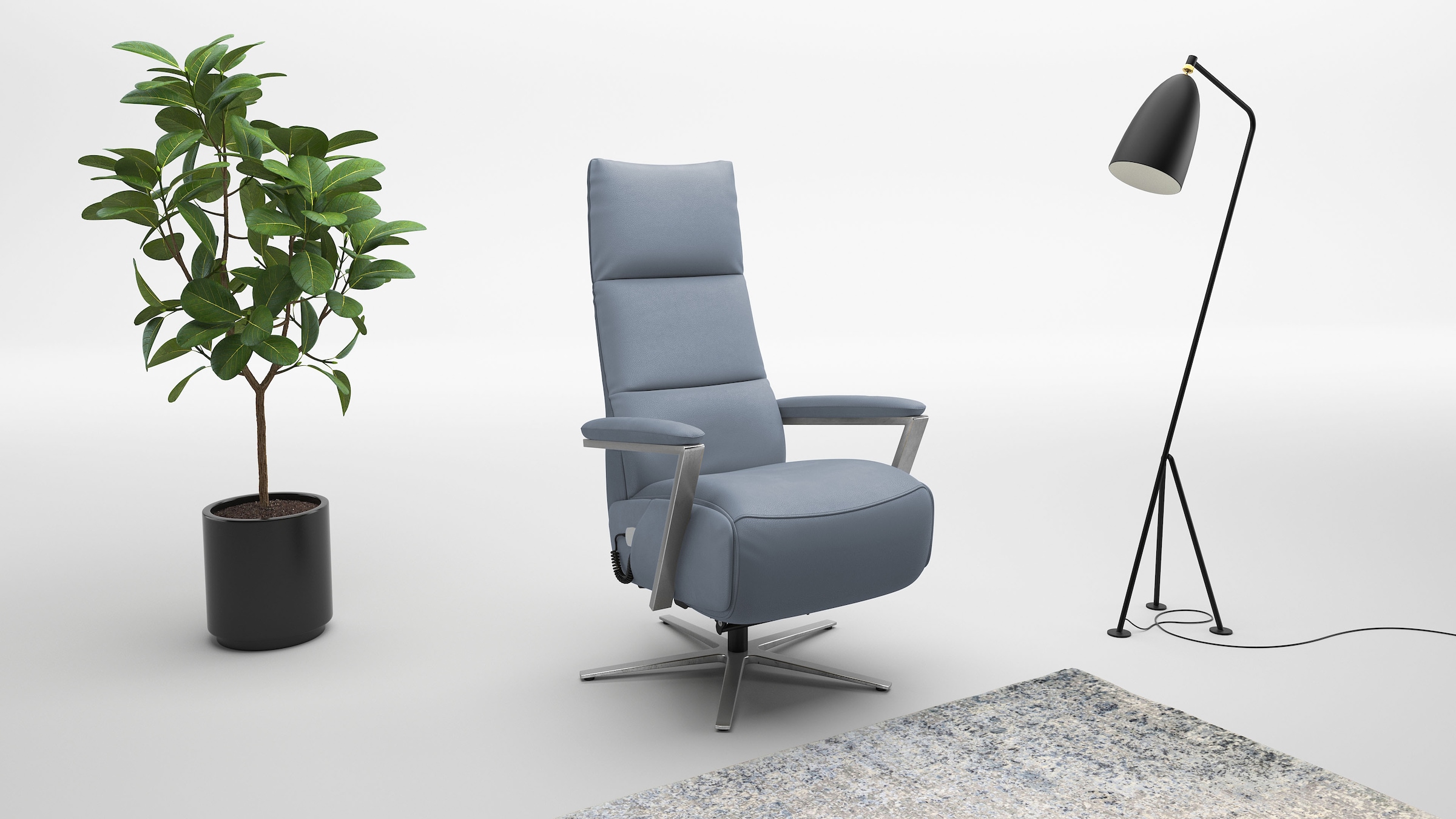 sit&more »Vario Comfort, inkl. Kopfteilverstellung & 360° Drehfunktion« mit Gasdruck, Höhe der Armlehnen 64cm