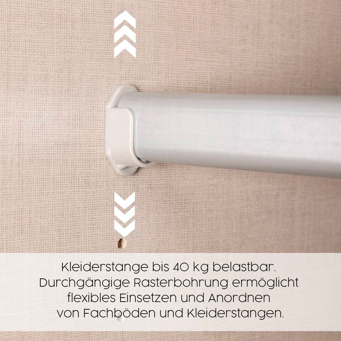 rauch Drehtürenschrank »Kleiderschrank Schrank Garderobe Wäscheschrank VOYAGER« in 3 verschiedenen Ausstattungen BASIC/CLASSIC/PREMIUM,  mit 2 modernen Griffvarianten, mit Aussenschubladen MADE IN GERMANY