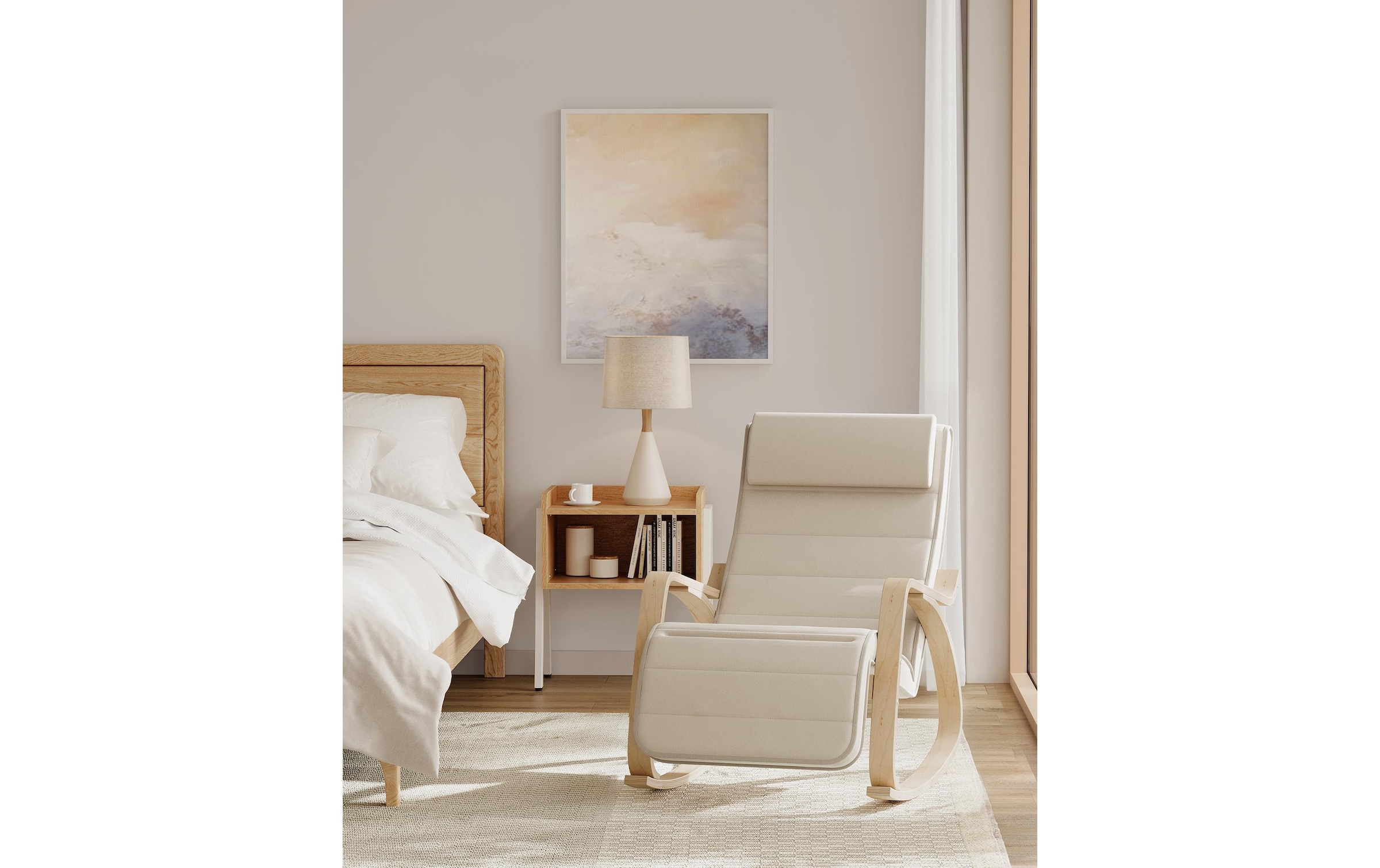 SONGMICS Stuhl »91 cm x 115 cm, Beige« ()